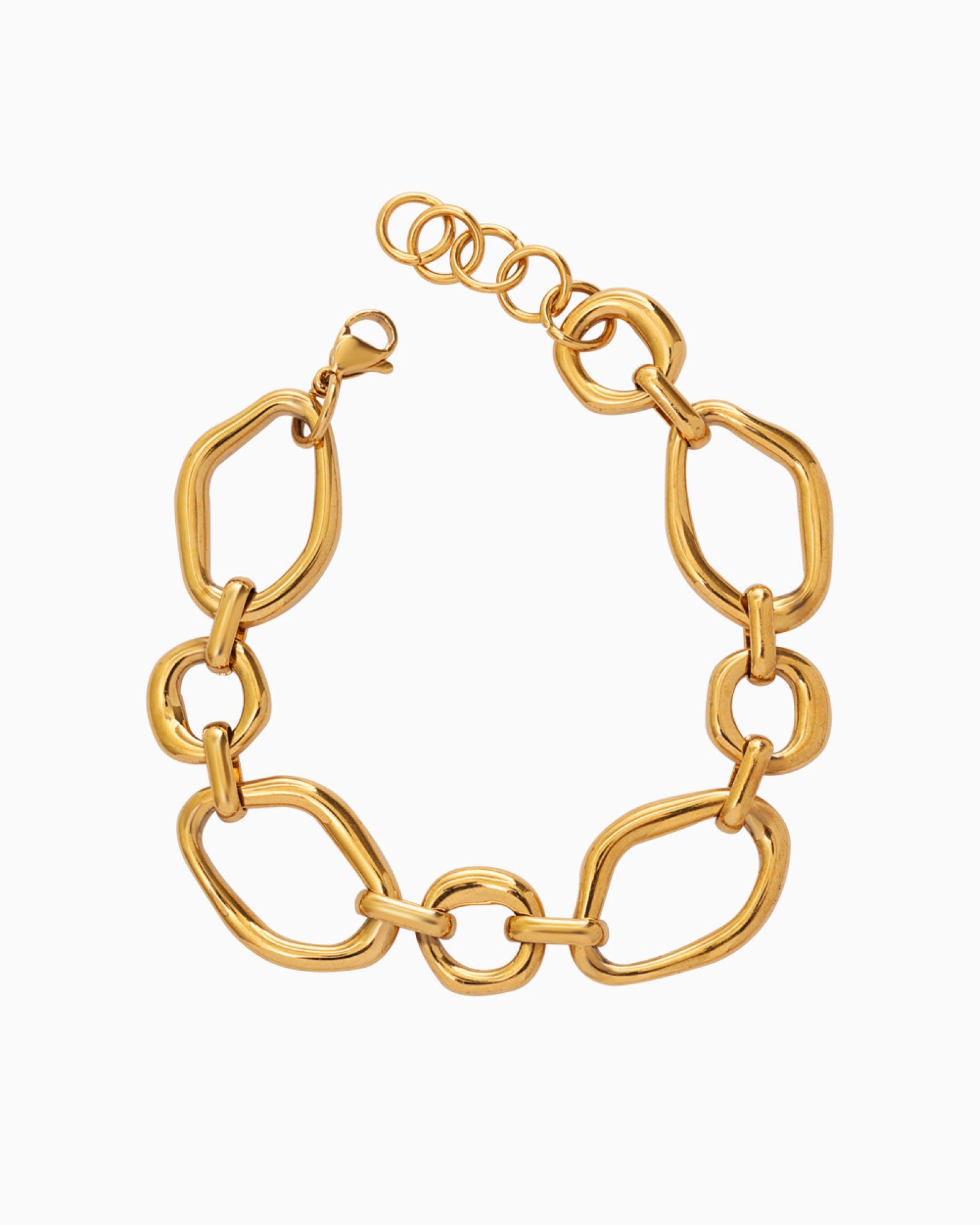 Muse Organic Shaped Bracelet – Gold or Silver Stainless Steel