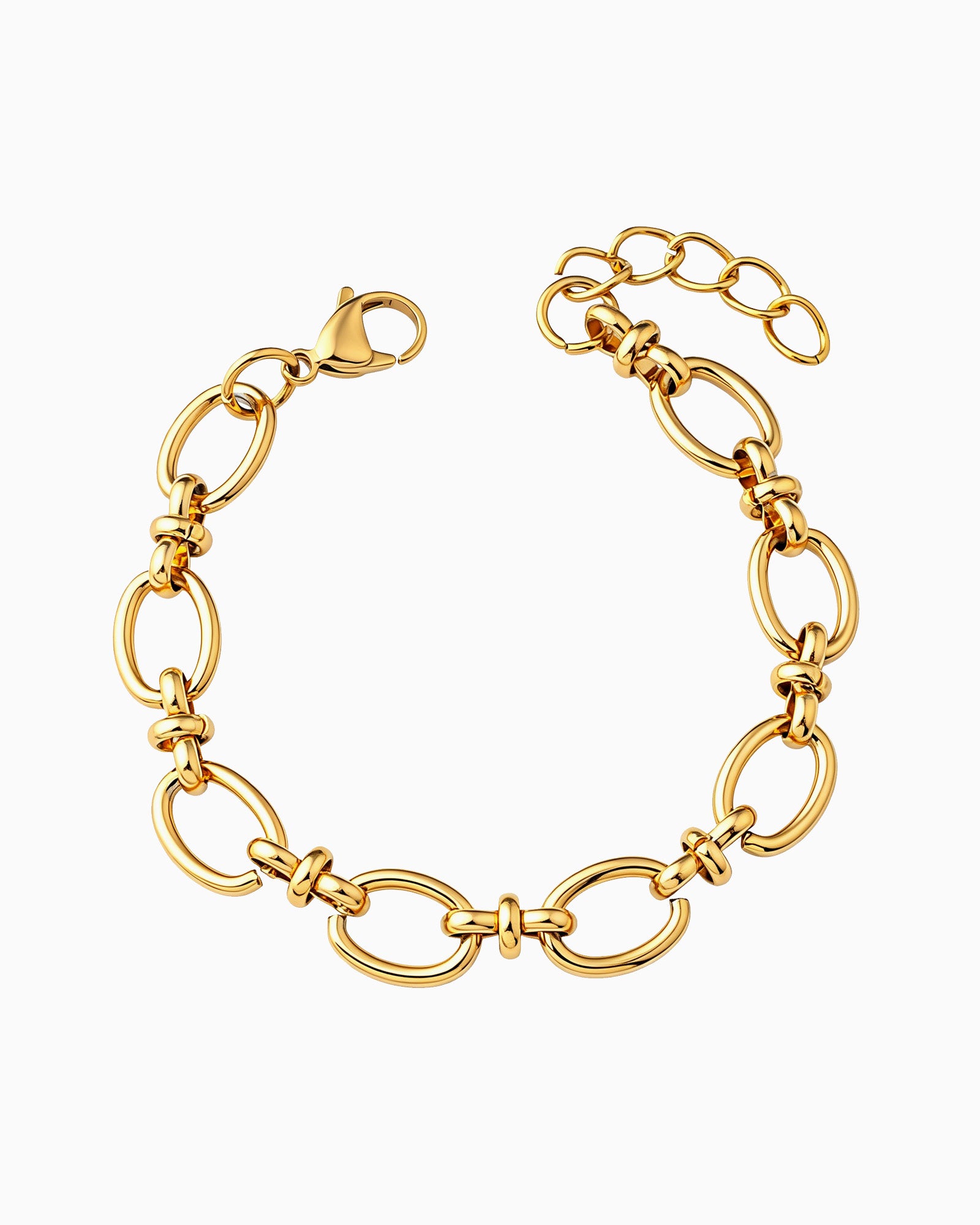 Muse Large Link Bracelet | Gold & Stainless Steel
