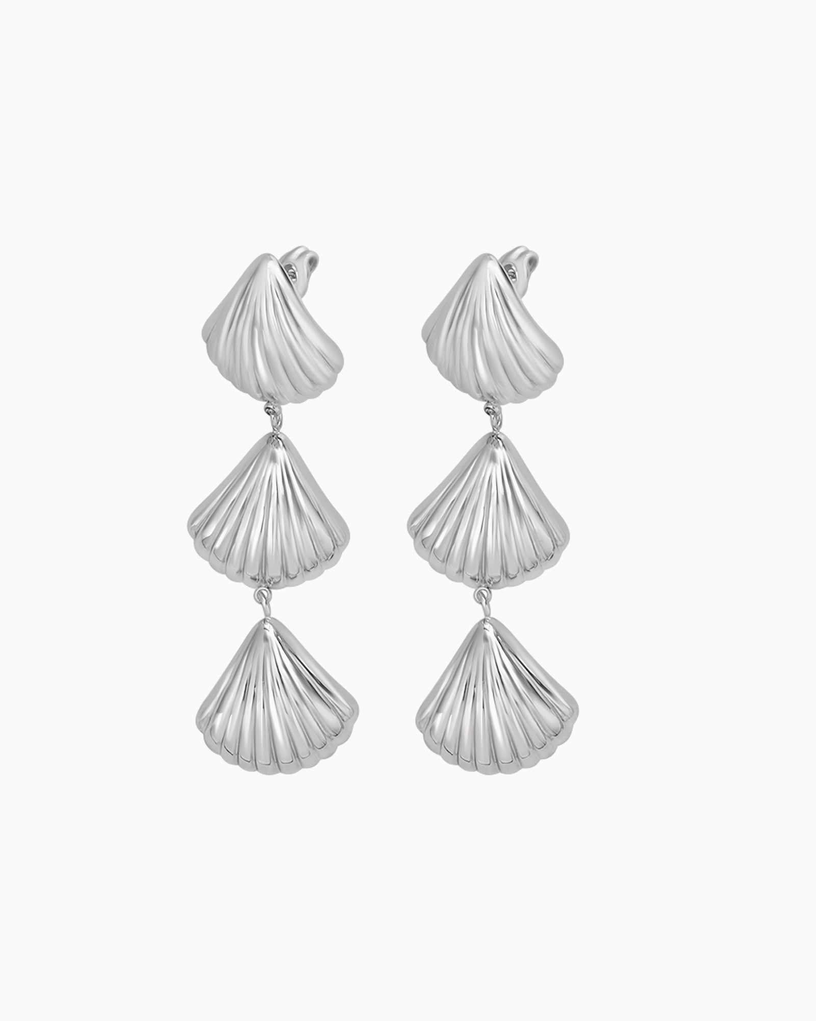 Drift Shell Drop Stud Earrings