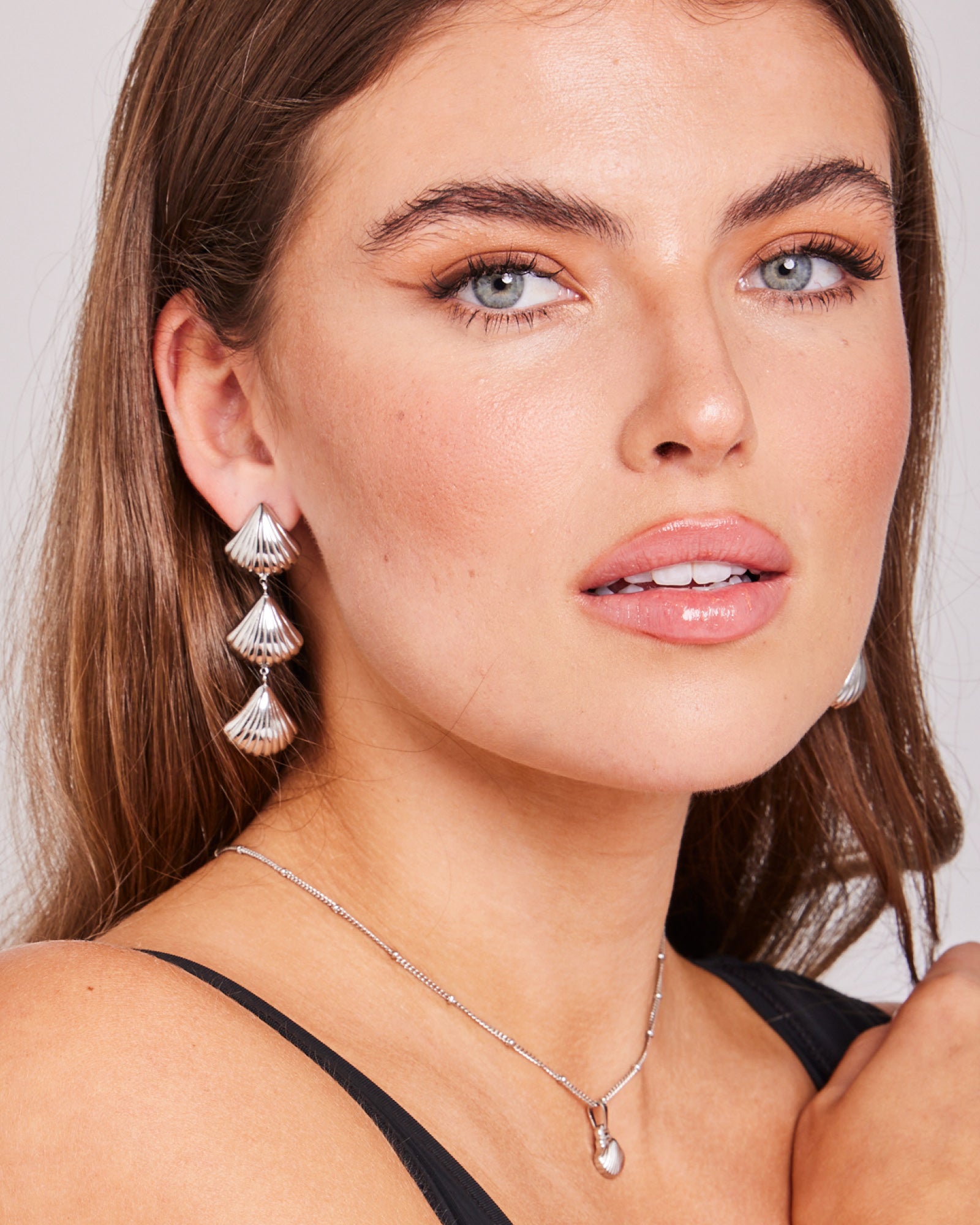 Drift Shell Drop Stud Earrings | Zoe Olivia Jewellery Australia