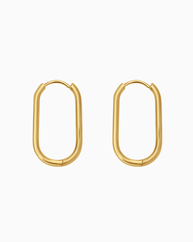 Essentials Oval Huggie Hoops