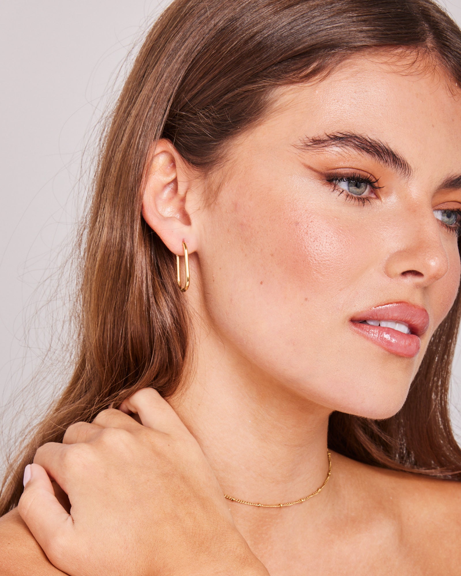 Essentials Oval Huggie Hoops | Zoe Olivia Jewellery Australia