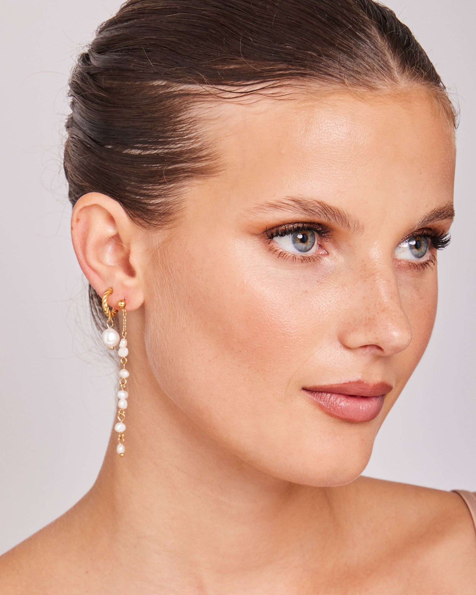 Opaline Freshwater Pearl Drop Stud Earrings | Zoe Olivia Jewellery Australia