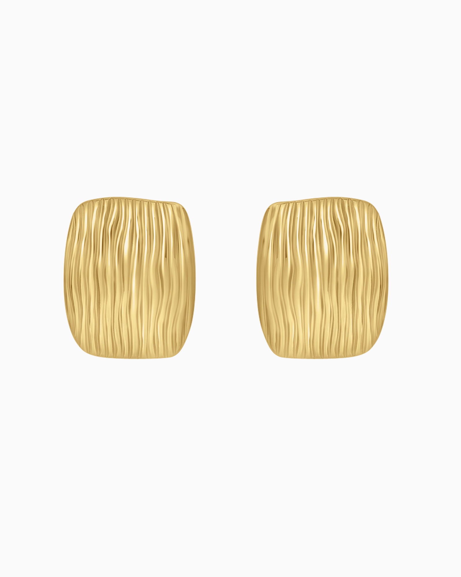 Cascada Ribbed Rectangular Stud Earrings