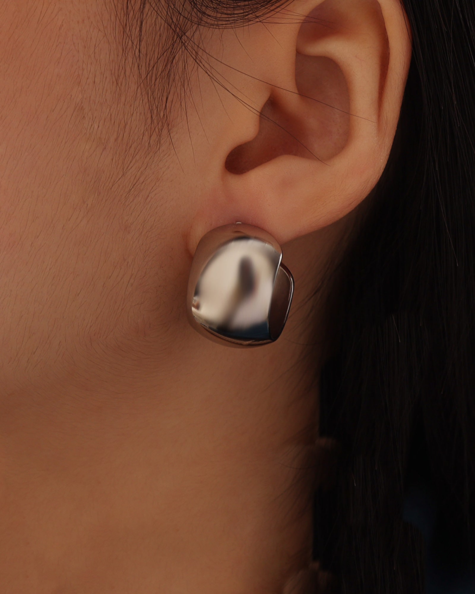 Statement Chunky Huggie Hoops | Zoe Olivia Jewellery Australia