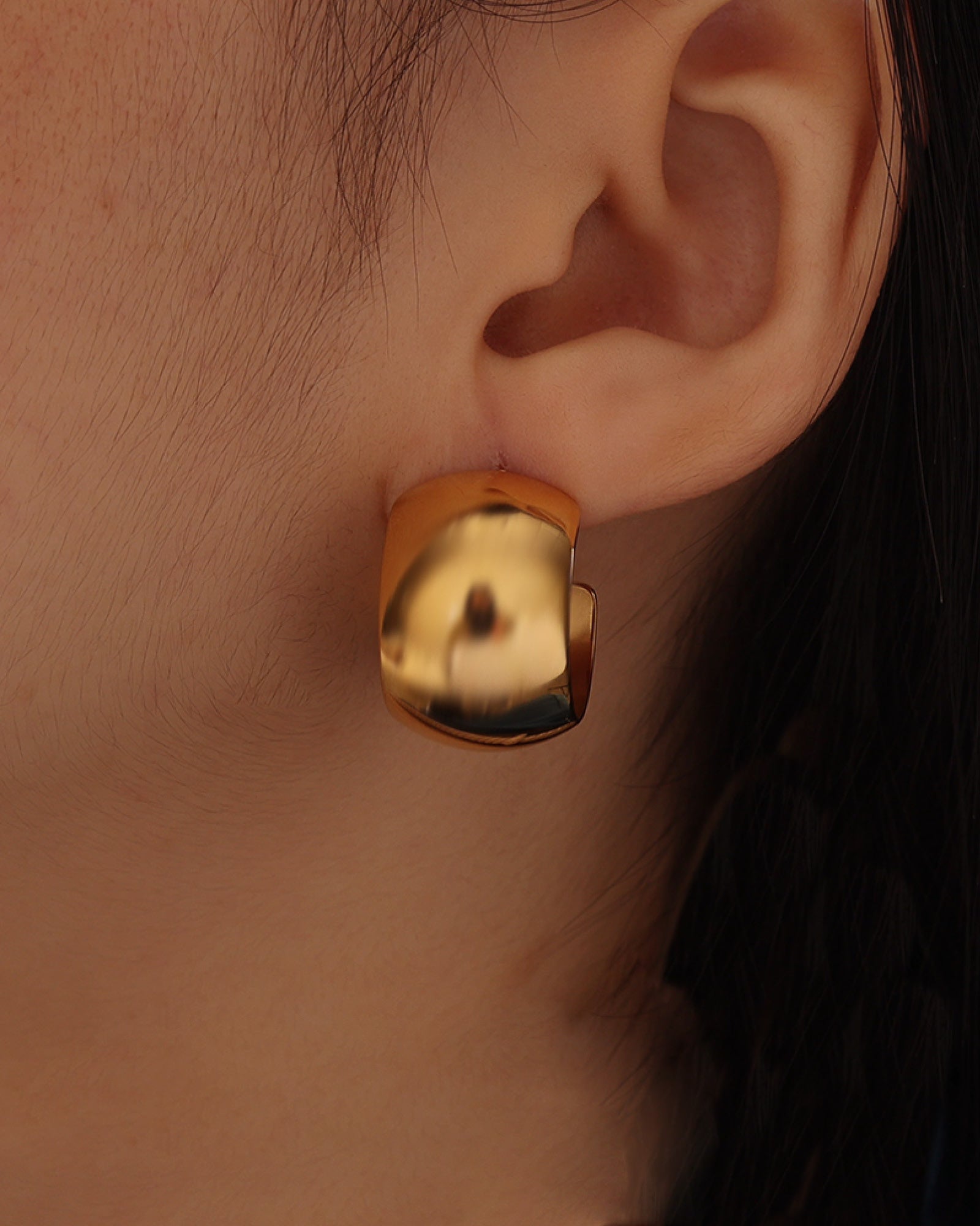 Statement Chunky Huggie Hoops | Zoe Olivia Jewellery Australia