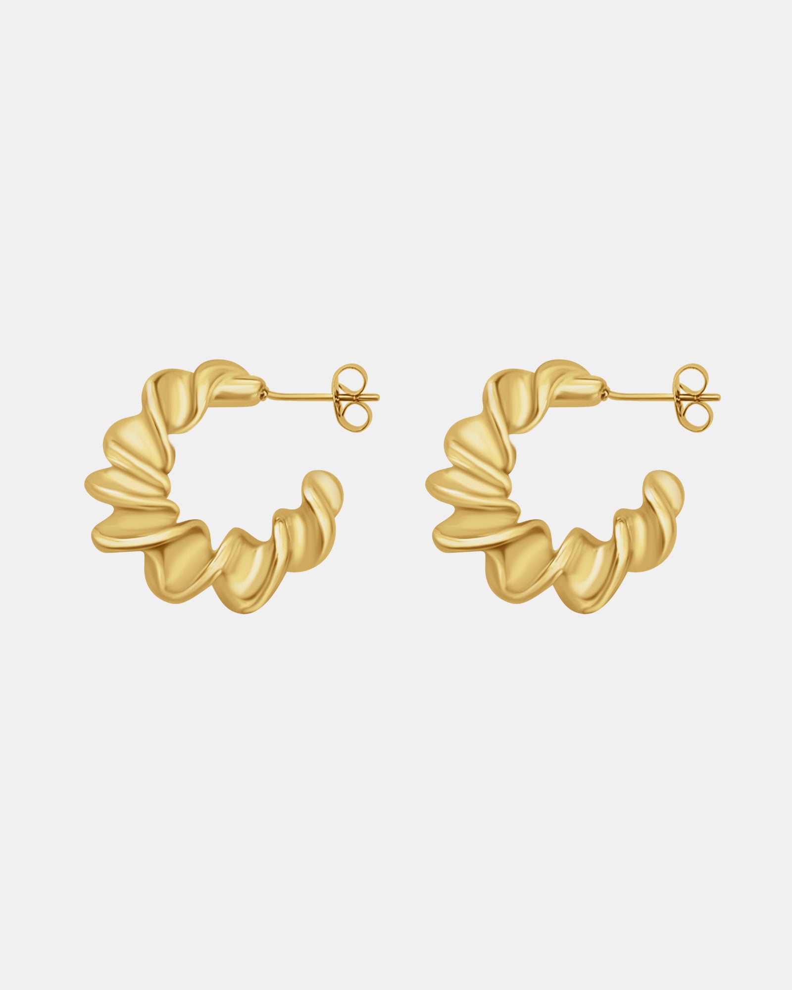 Drift Twisted Stud Hoops | Zoe Olivia Jewellery Australia