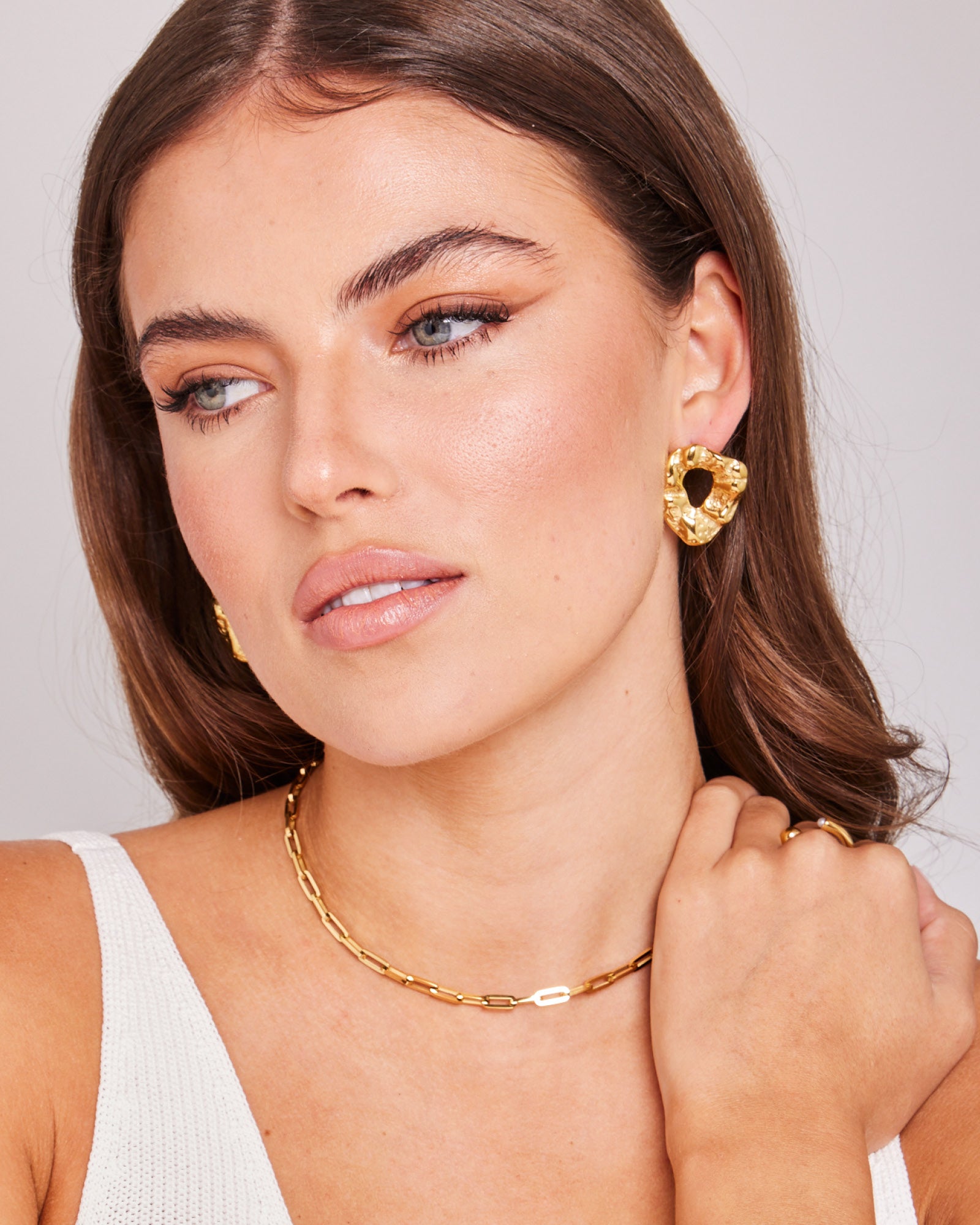 Statement Organic Open Centre Stud Earrings | Zoe Olivia Jewellery Australia