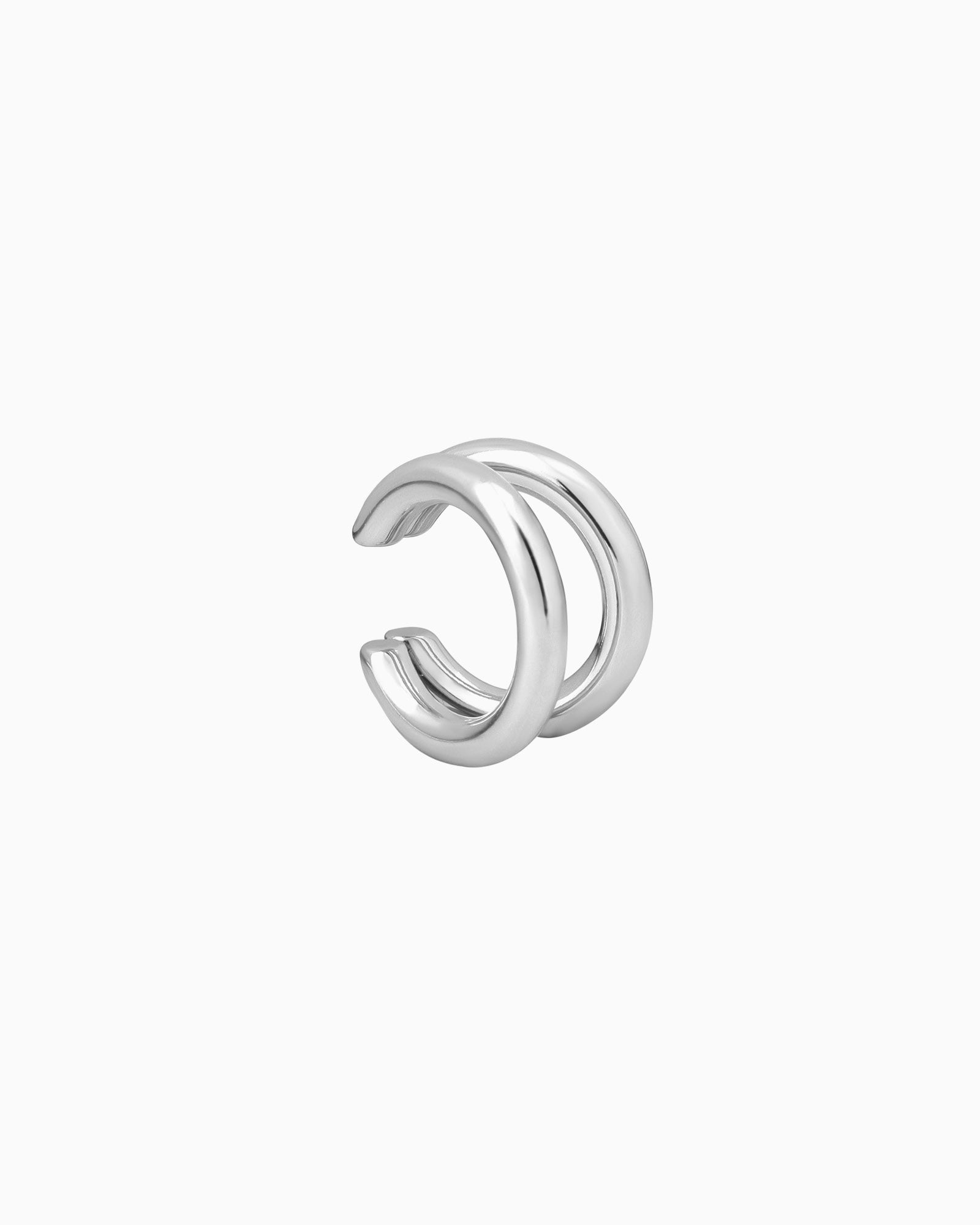 Two‑Tone Hoops & Ear Cuff Set