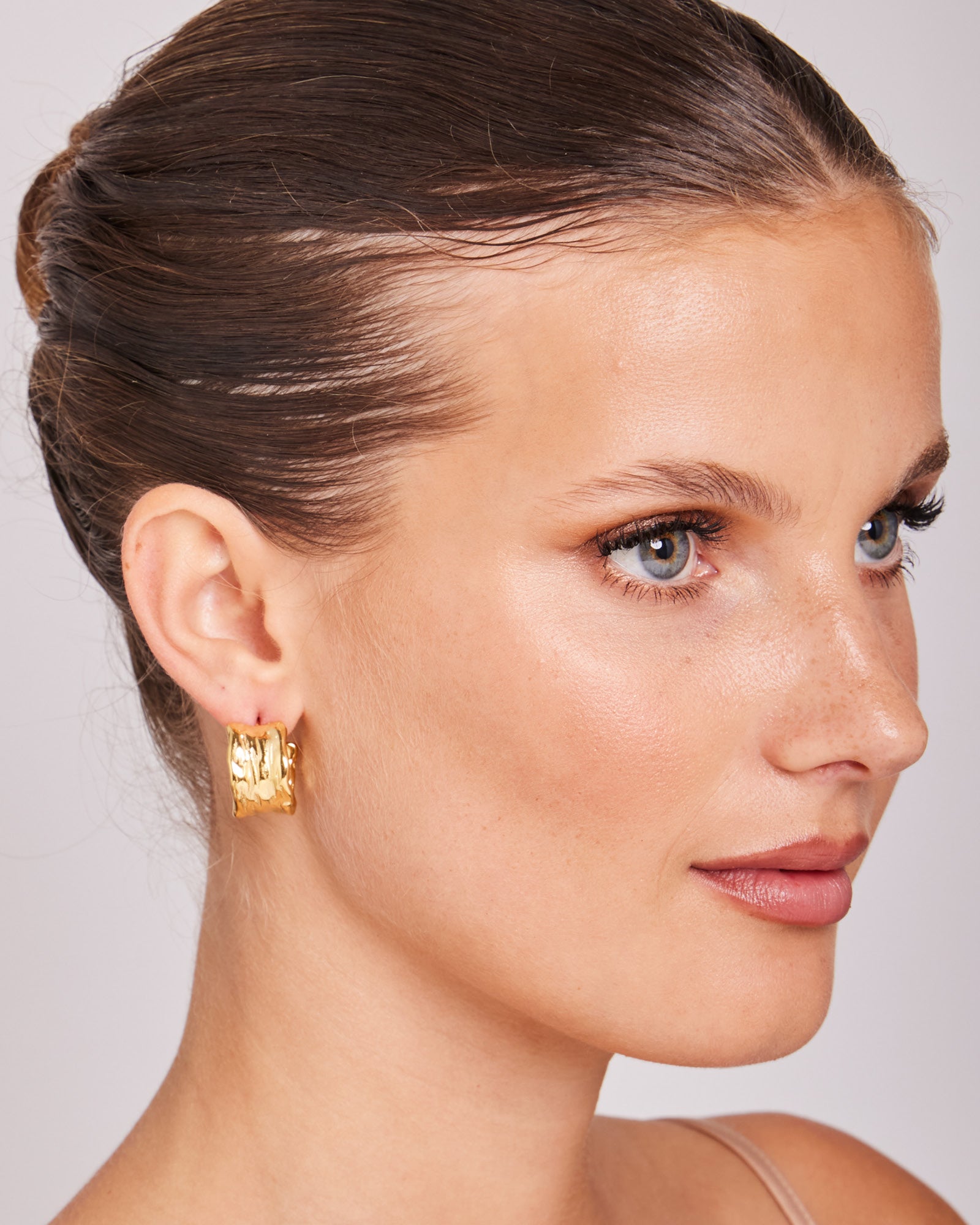 Texture Thick Textured Stud Hoops | Zoe Olivia Jewellery Australia
