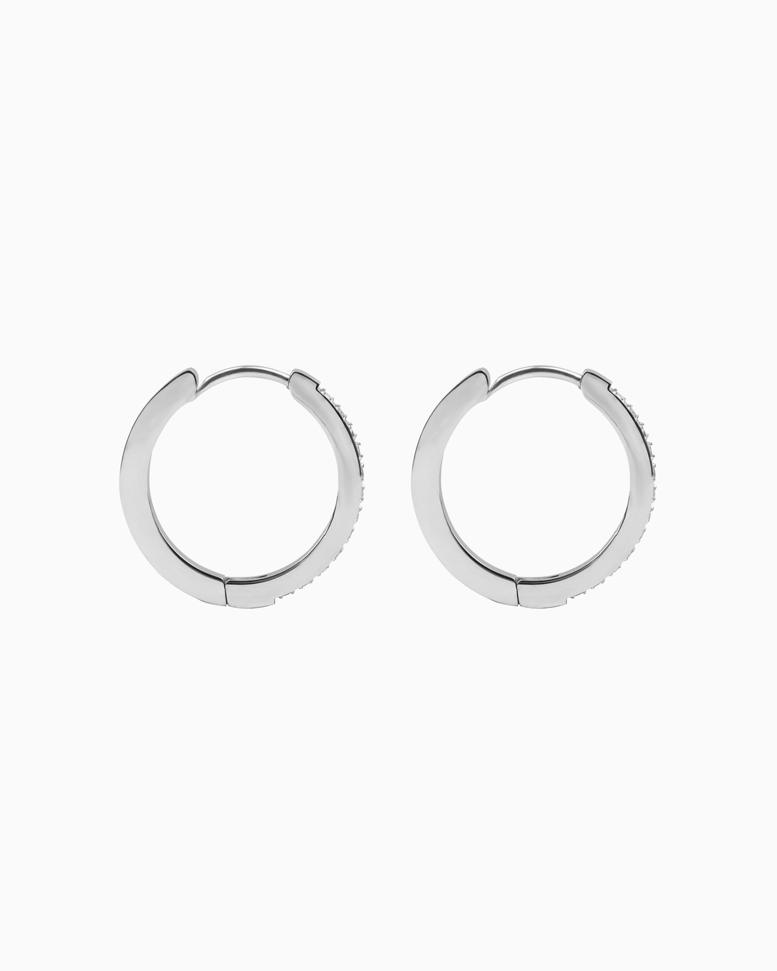 Classic Pavé Cubic Zirconia Hoops