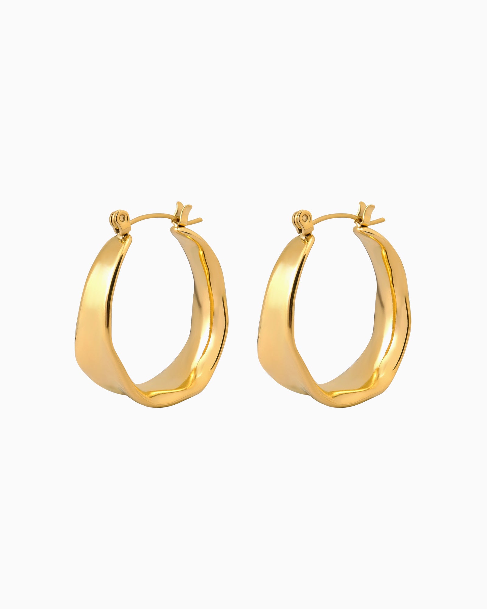 Escarpment Organic Polished Hoops