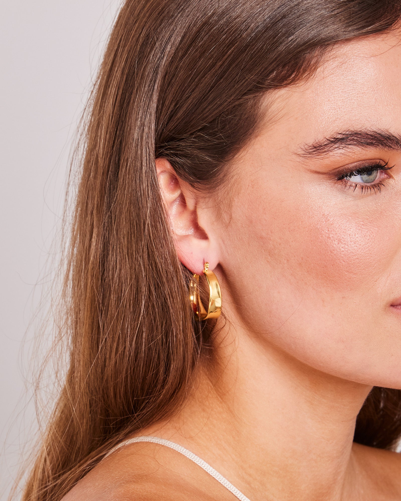 Texture Organic Polished Hoops | Zoe Olivia Jewellery Australia
