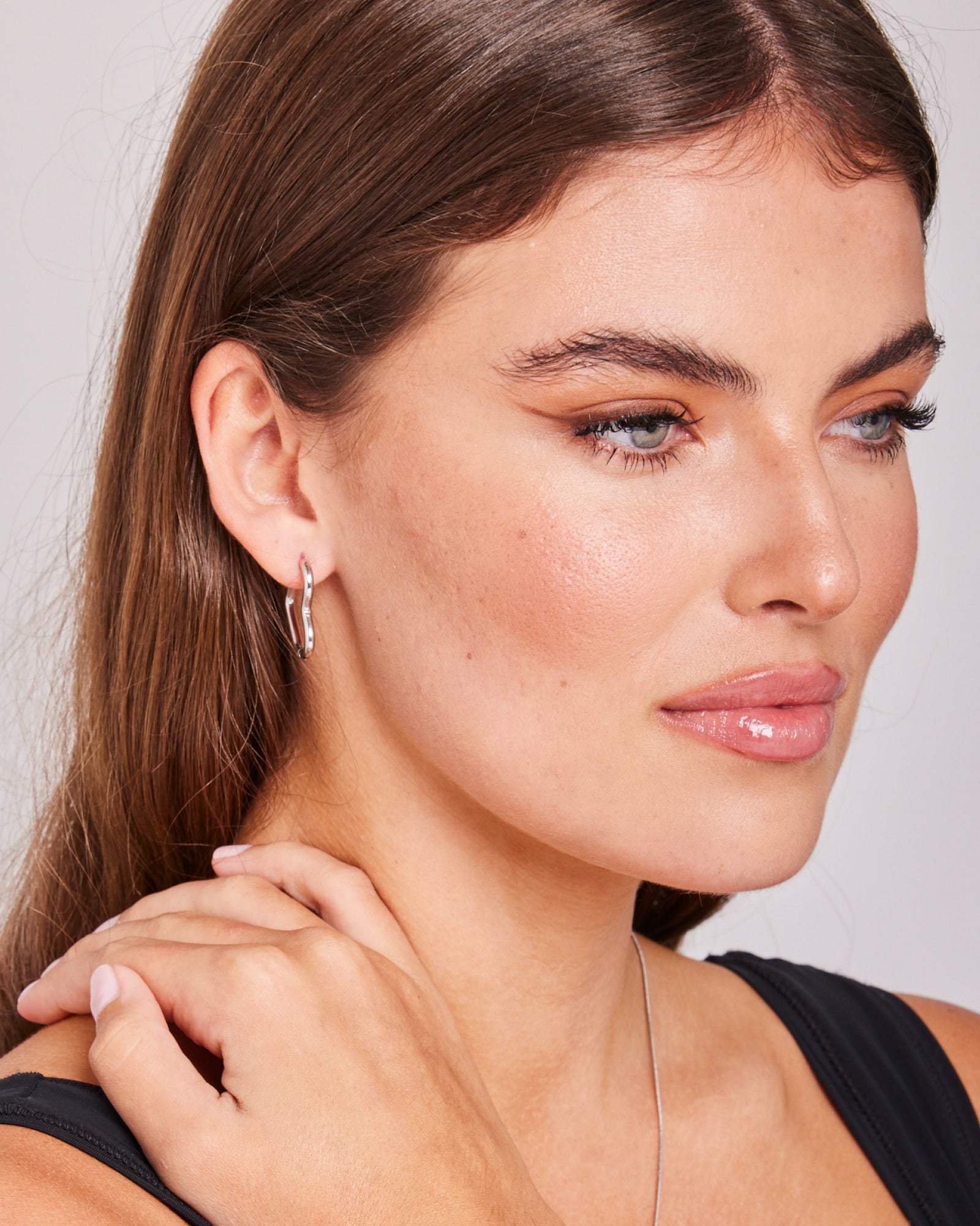 Essentials Heart Shaped Hoops | Zoe Olivia Jewellery Australia