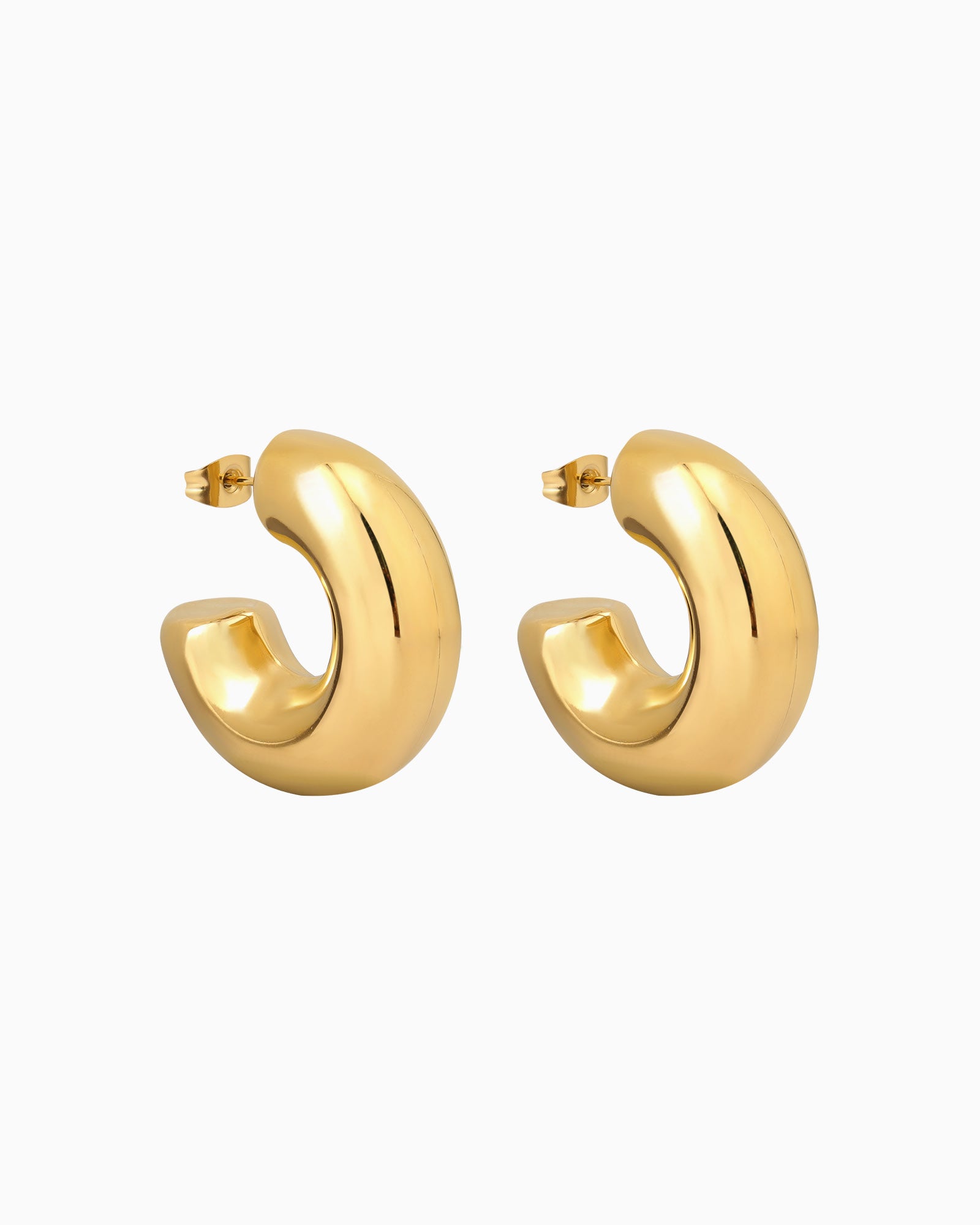 Cascada "C" Shaped Stud Earrings