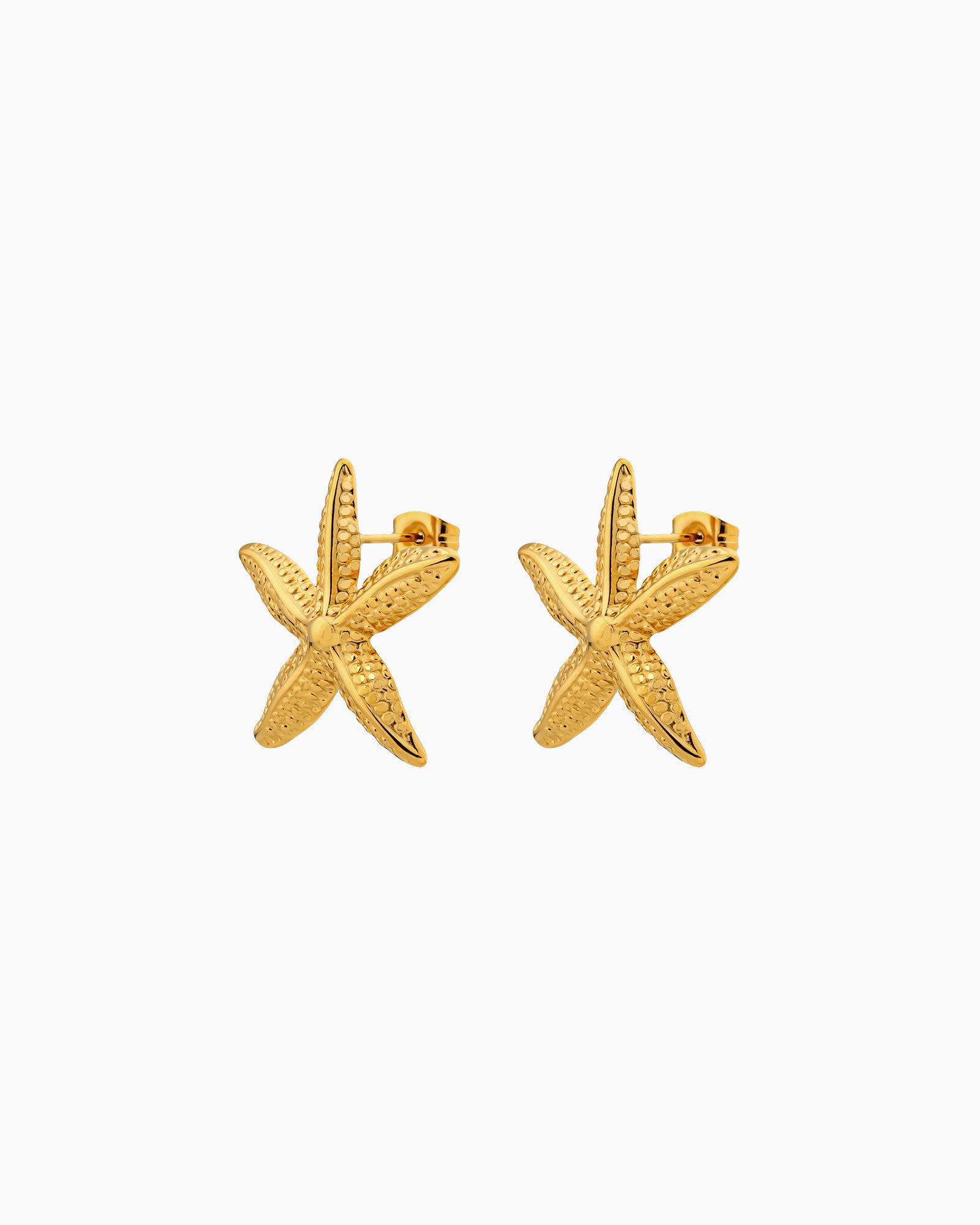 Solara Textured Starfish Stud Earrings | Zoe Olivia Jewellery Australia