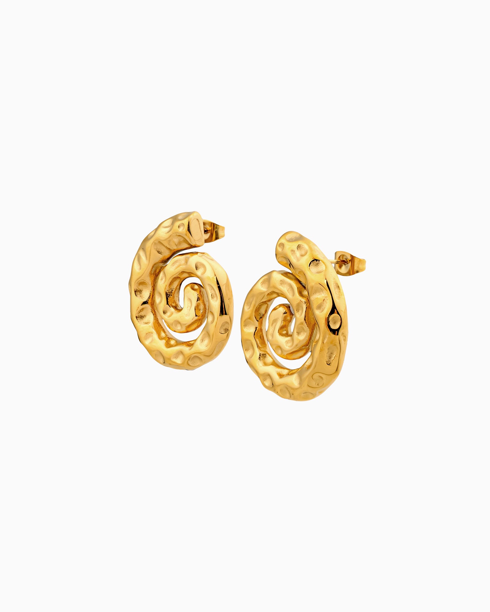 Solara Textured Spiral Stud Earrings | Zoe Olivia Jewellery Australia