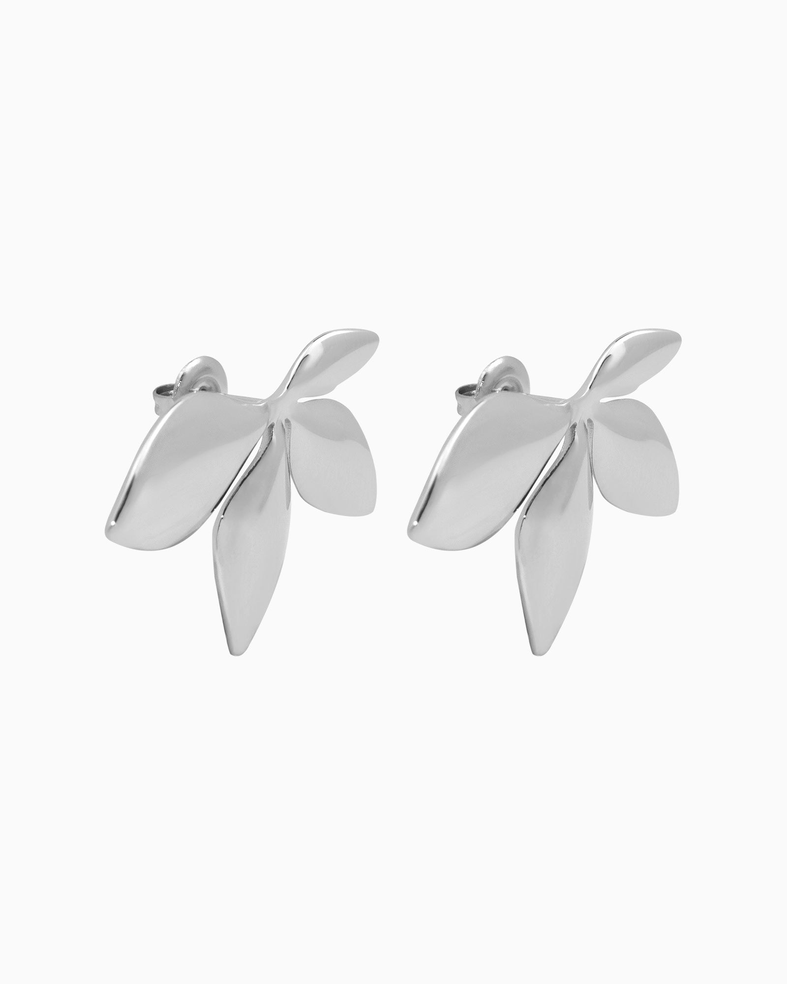 Aurelia Flower Stud Earrings in Silver | Zoe Olivia Jewellery Australia