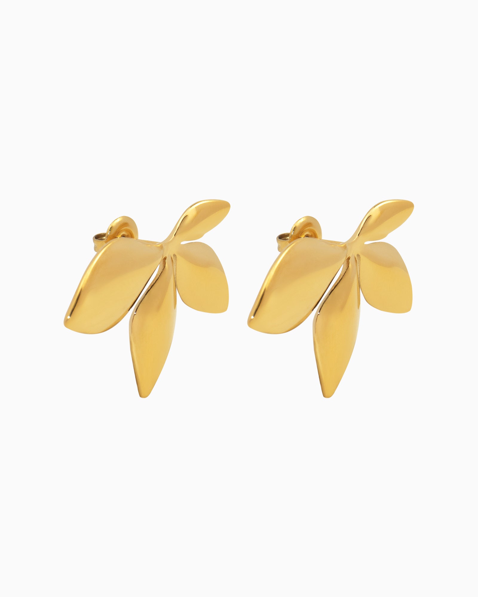 Aurelia Flower Stud Earrings in Gold | Zoe Olivia Jewellery Australia