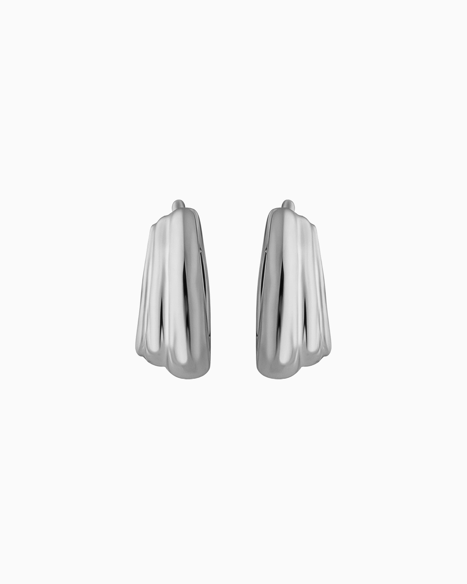 Muse Silver Tiered Huggies
