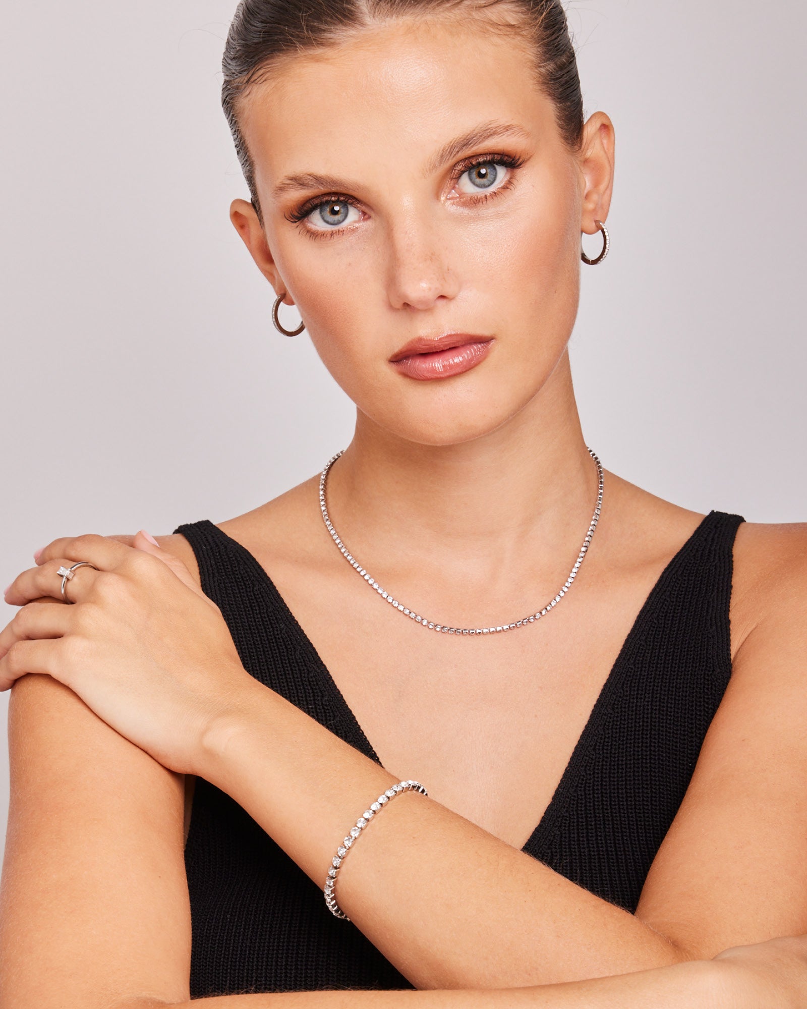 Classic Classic Cubic Zirconia Tennis Necklace | Zoe Olivia Jewellery Australia