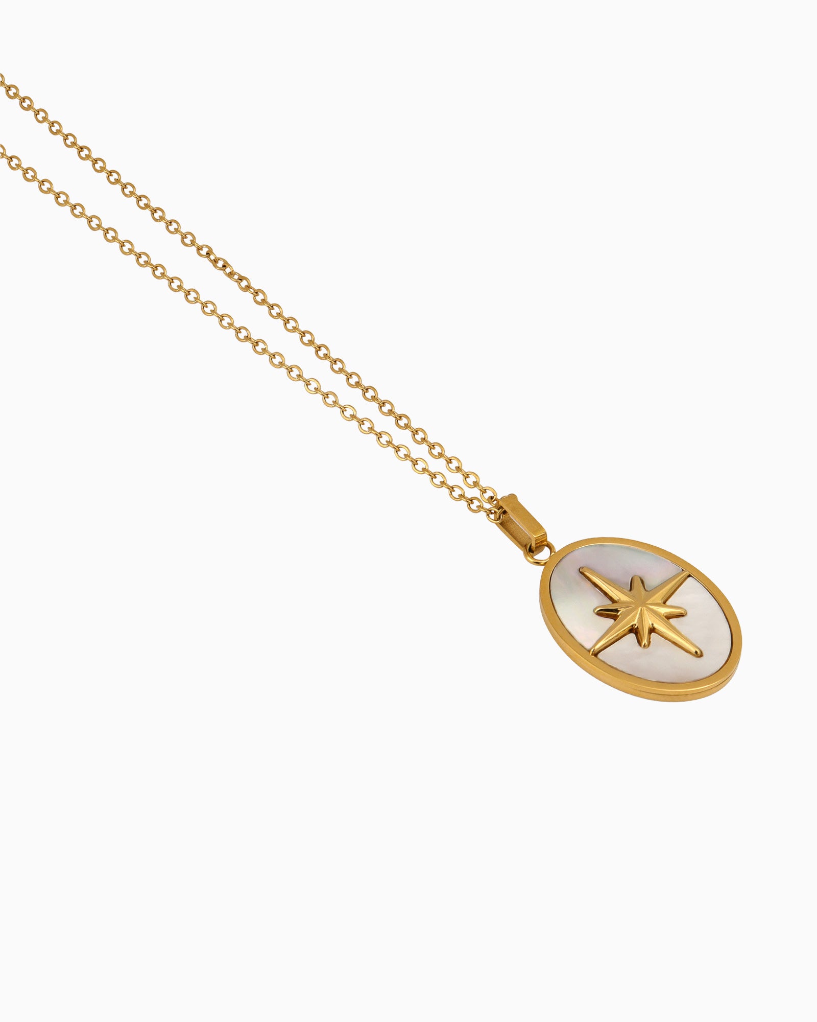Stars Oval Shaped Star Necklace