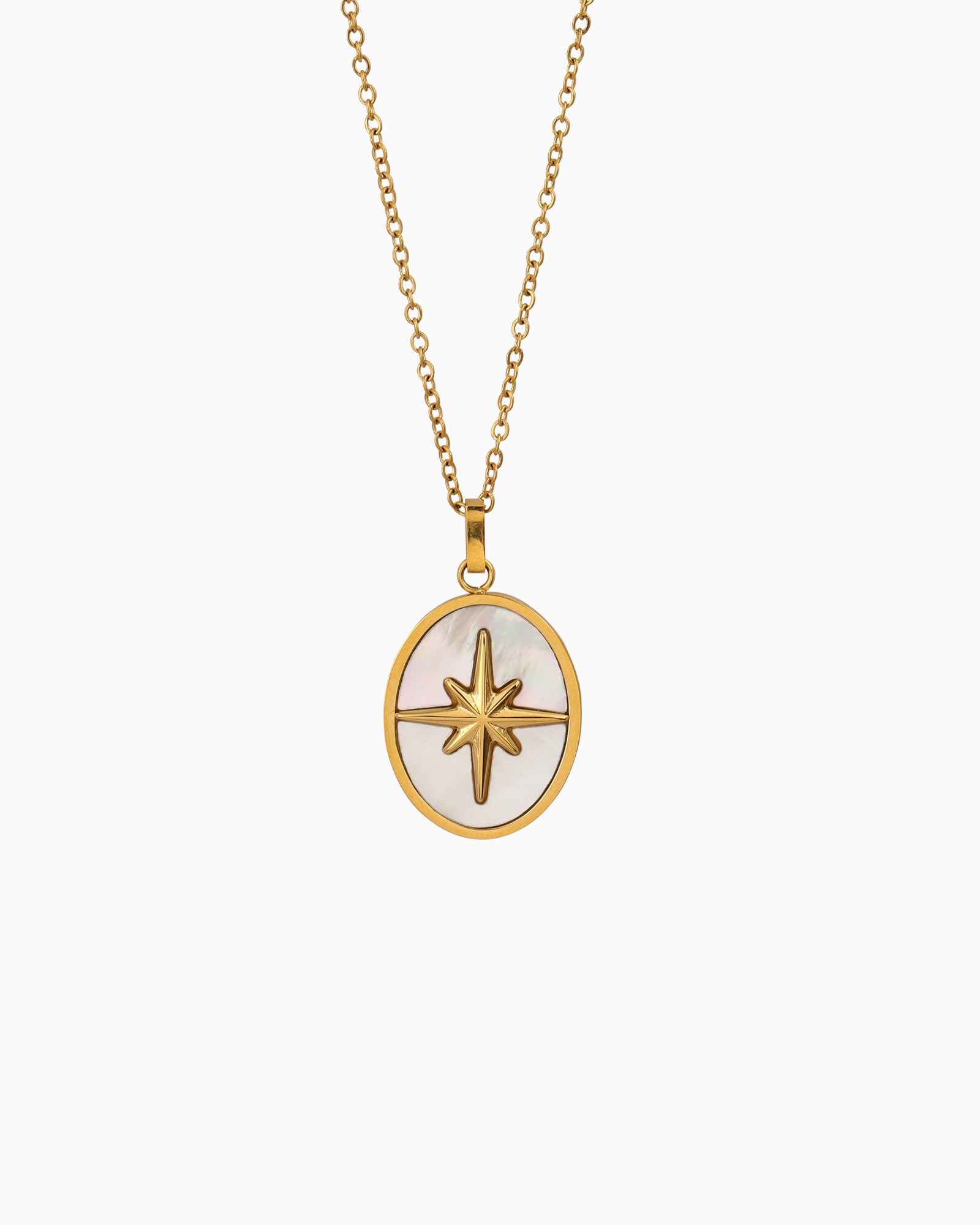Stars Oval Shaped Star Necklace