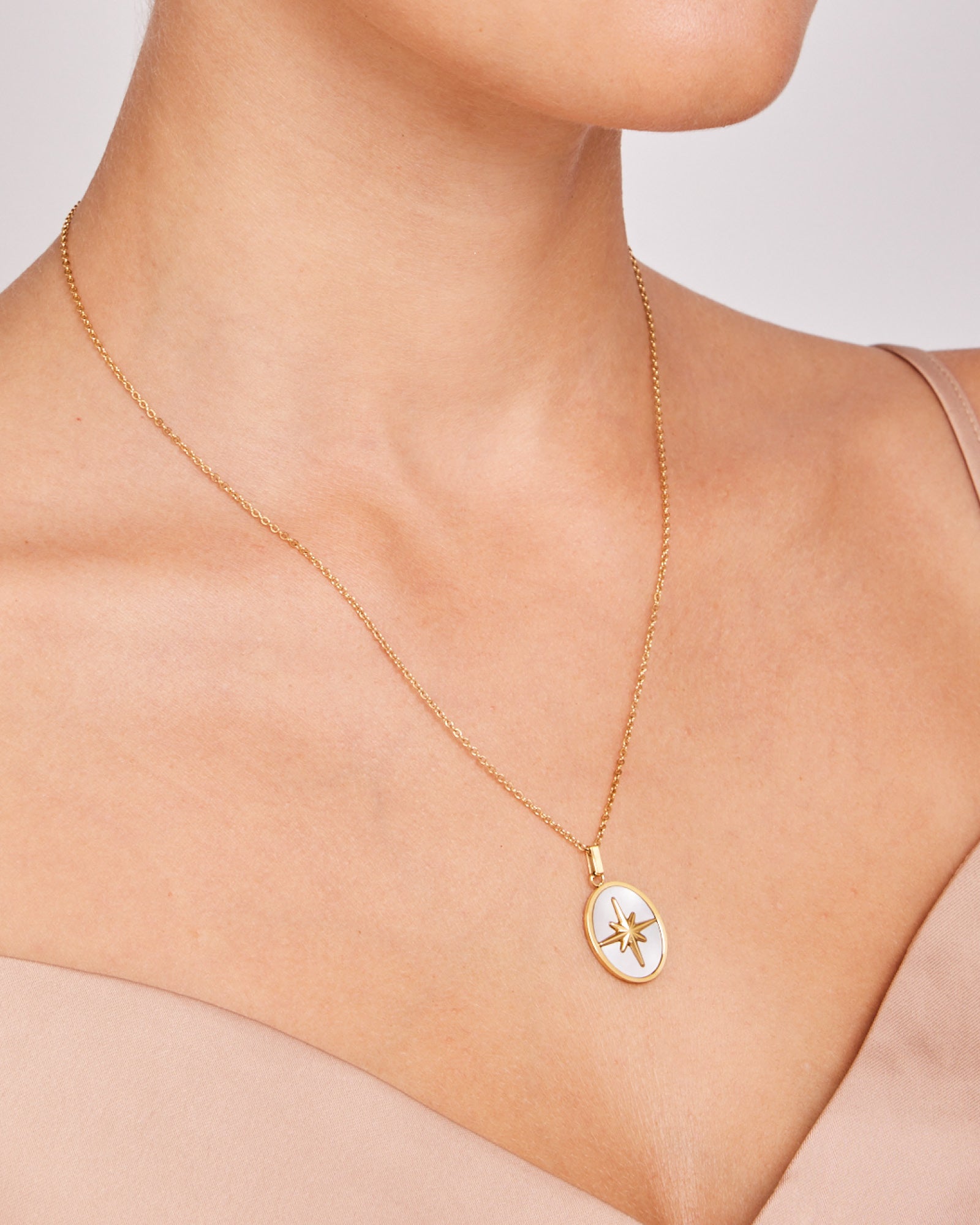Stars Oval Shaped Star Necklace | Zoe Olivia Jewellery Australia