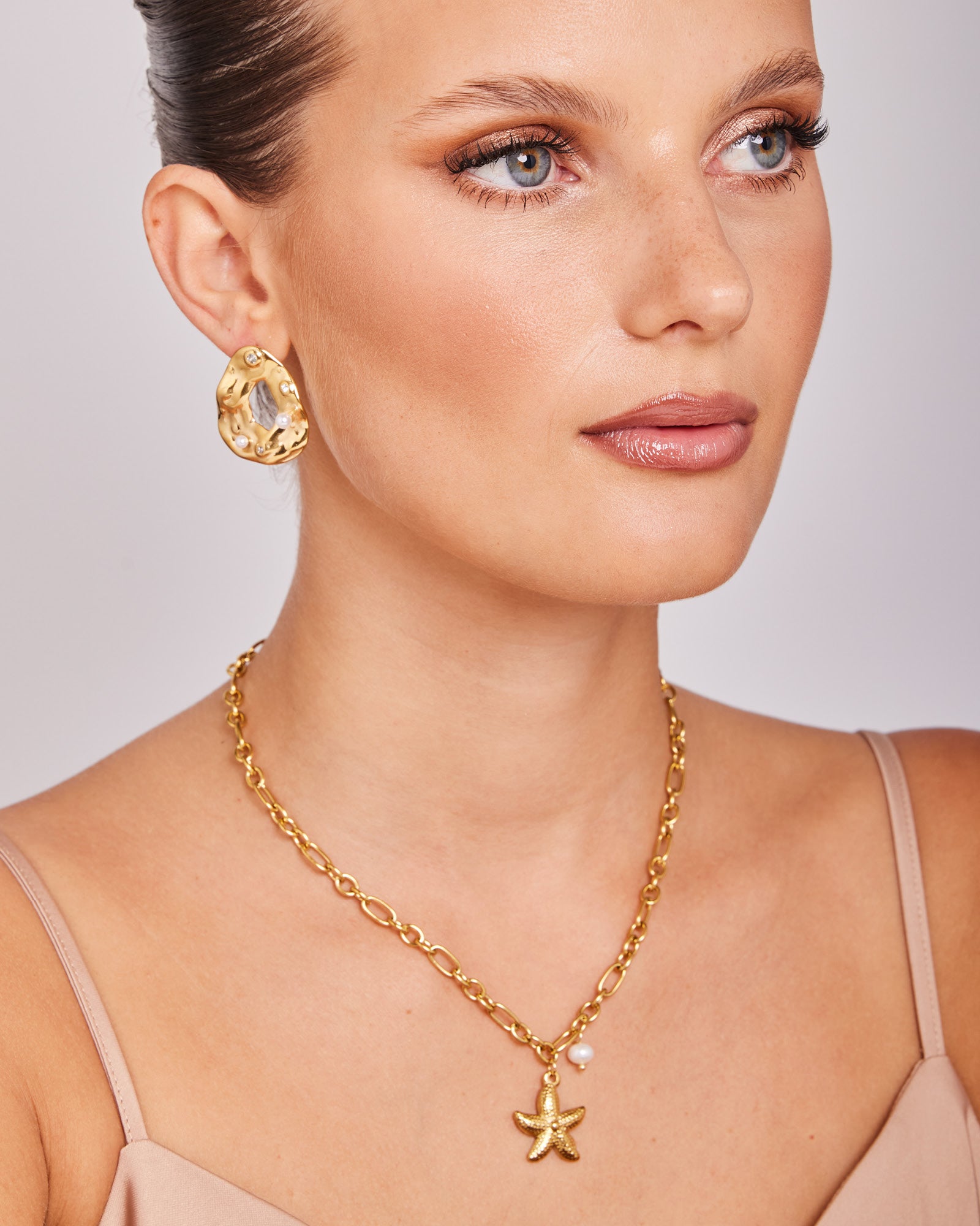 Drift Pearl and Star Link Necklace | Zoe Olivia Jewellery Australia