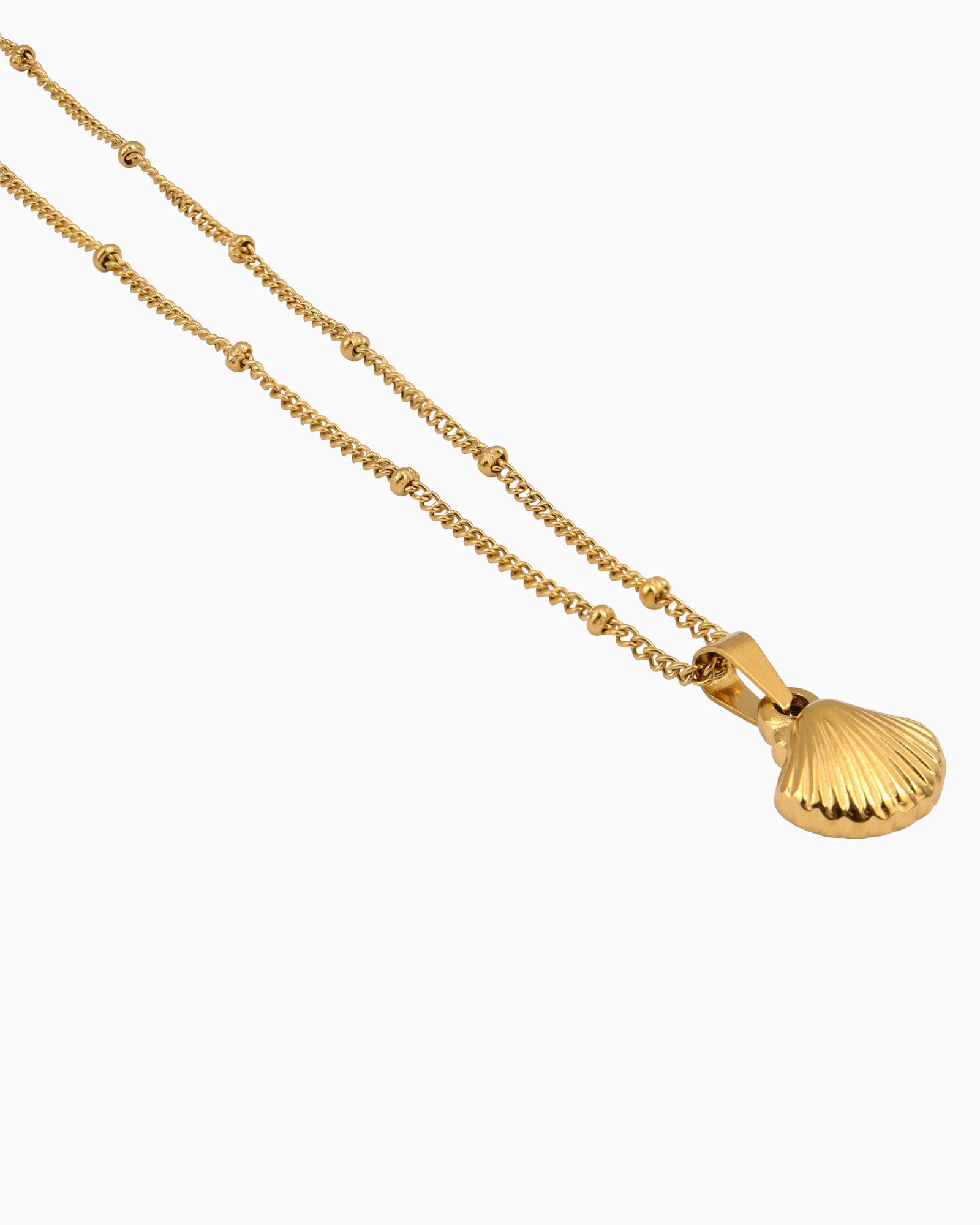 Drift Intermittent Bead and Shell Necklace