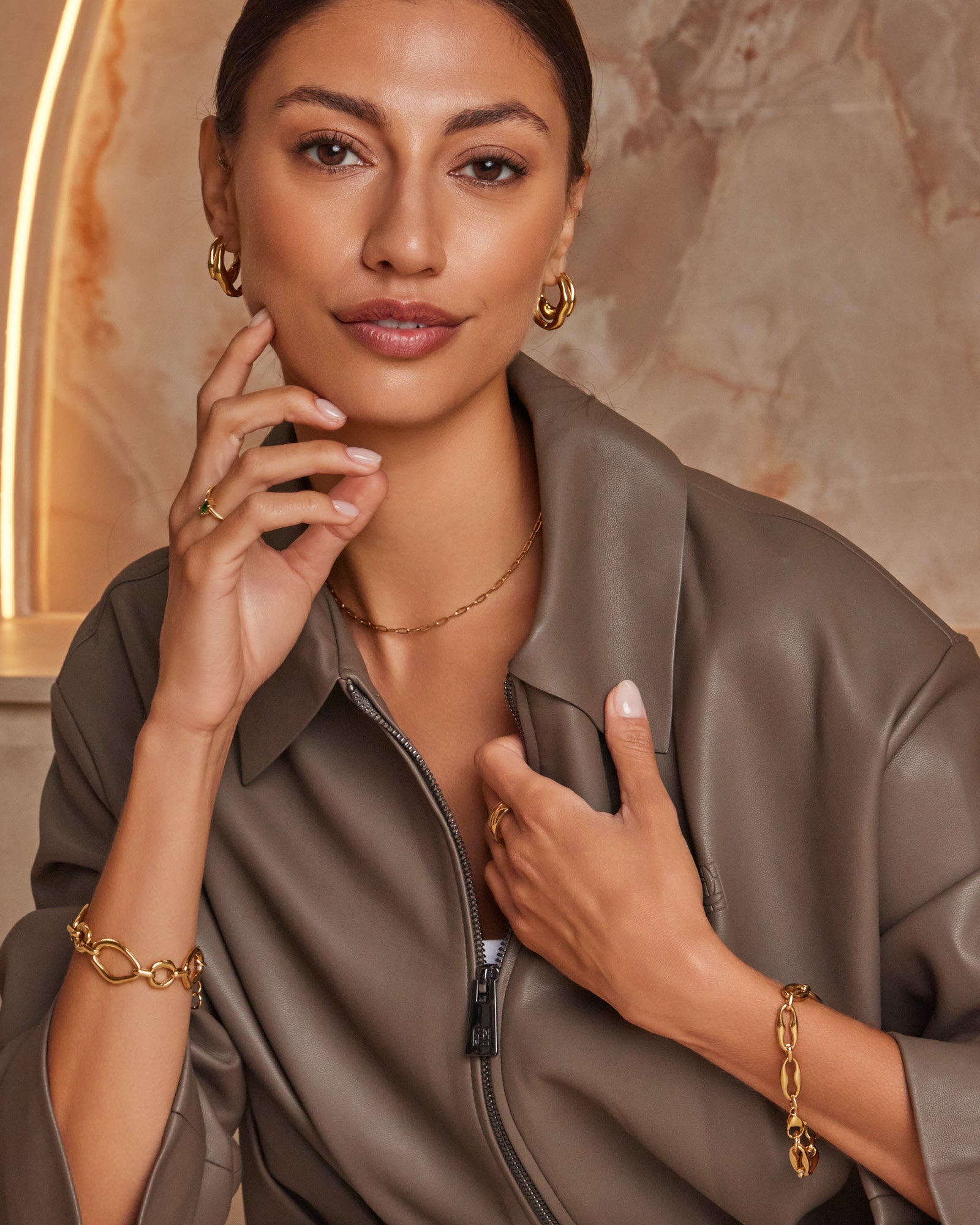 Muse Gold Thick Organic Flow Earrings