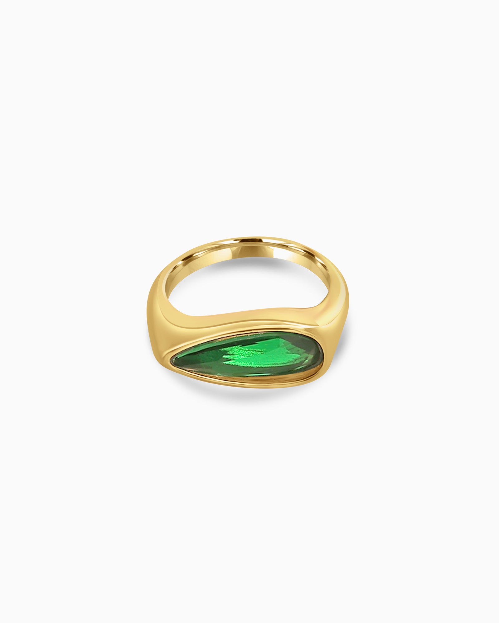 Aurora Teardrop Shaped Cubic Zirconia Ring