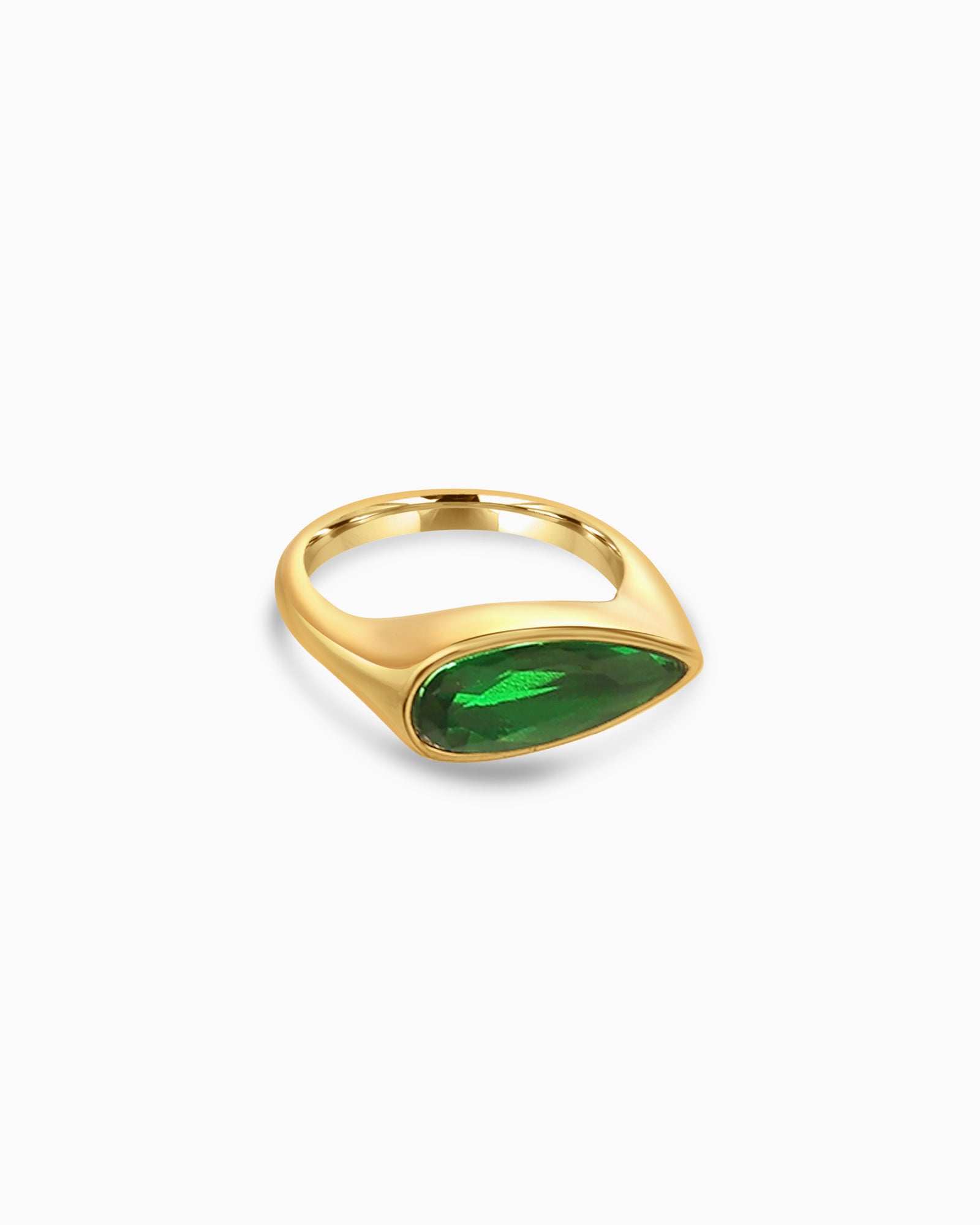 Aurora Teardrop Shaped Cubic Zirconia Ring