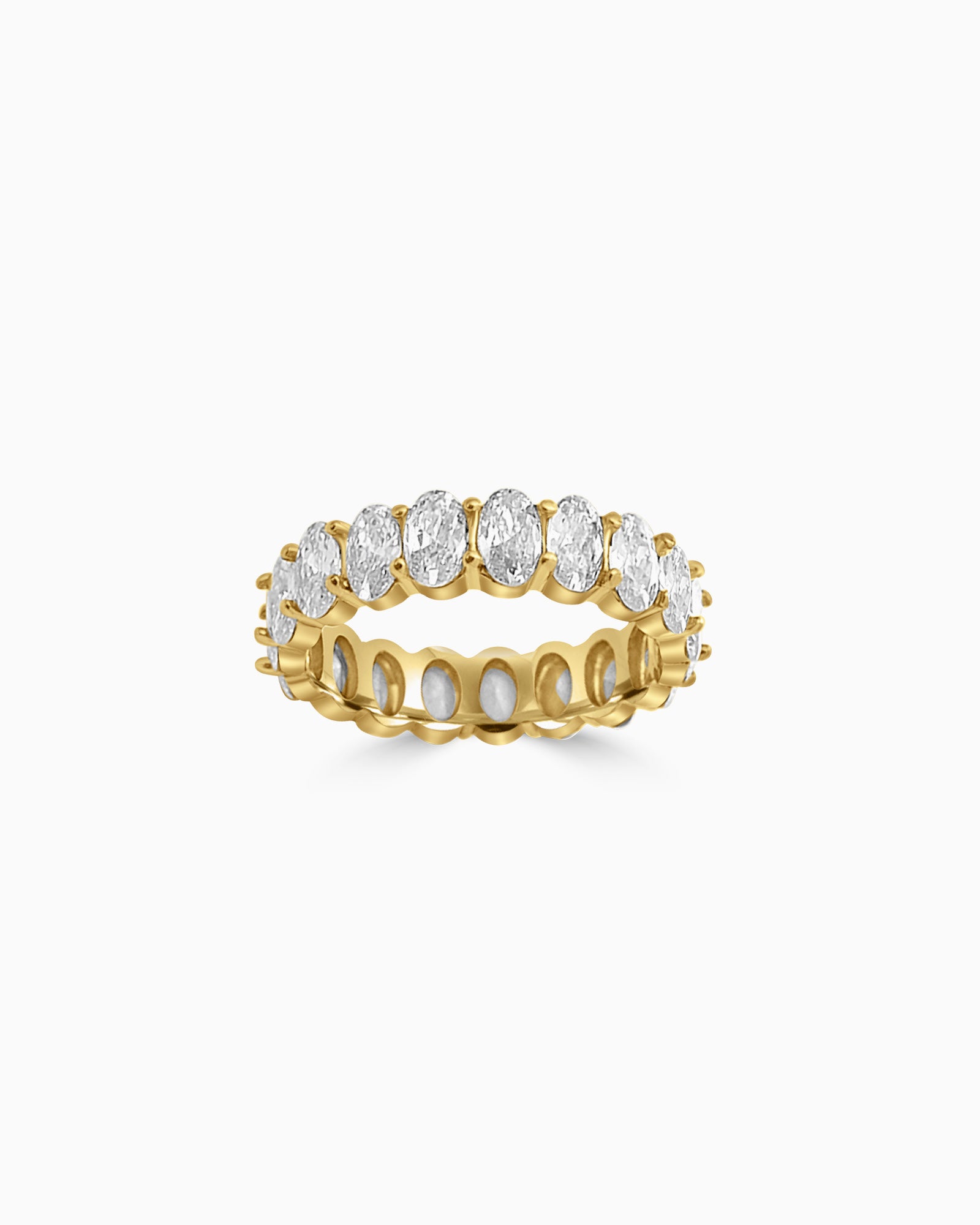Classic Oval Eternity Band with Cubic Zirconia