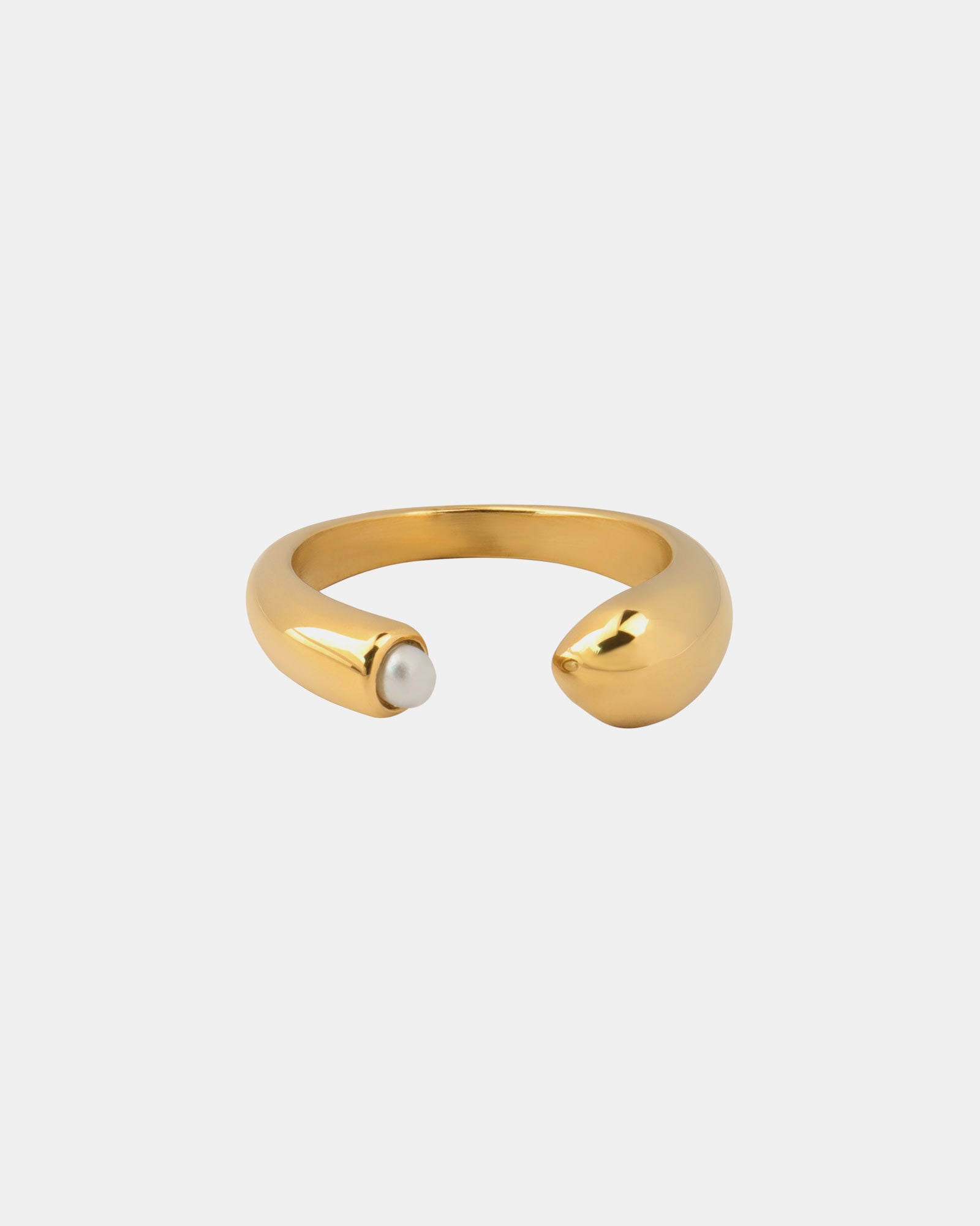 Opaline Open Tapered Ring with Pearl | Zoe Olivia Jewellery Australia