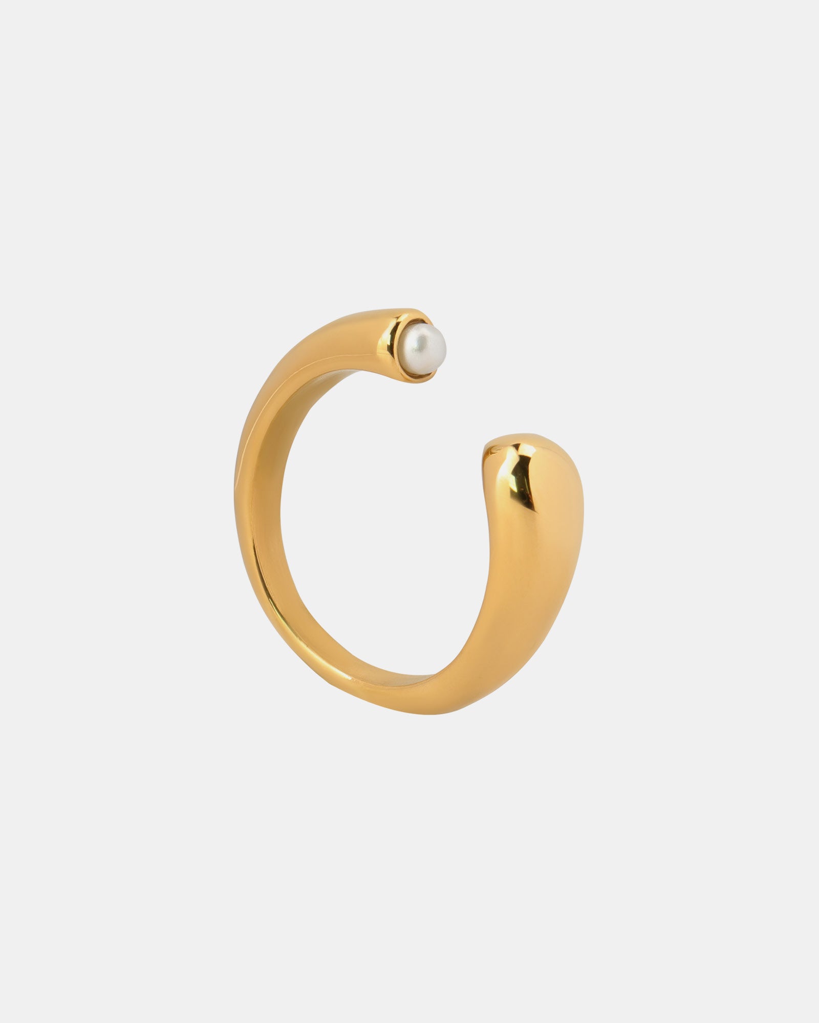 Opaline Open Tapered Ring with Pearl | Zoe Olivia Jewellery Australia