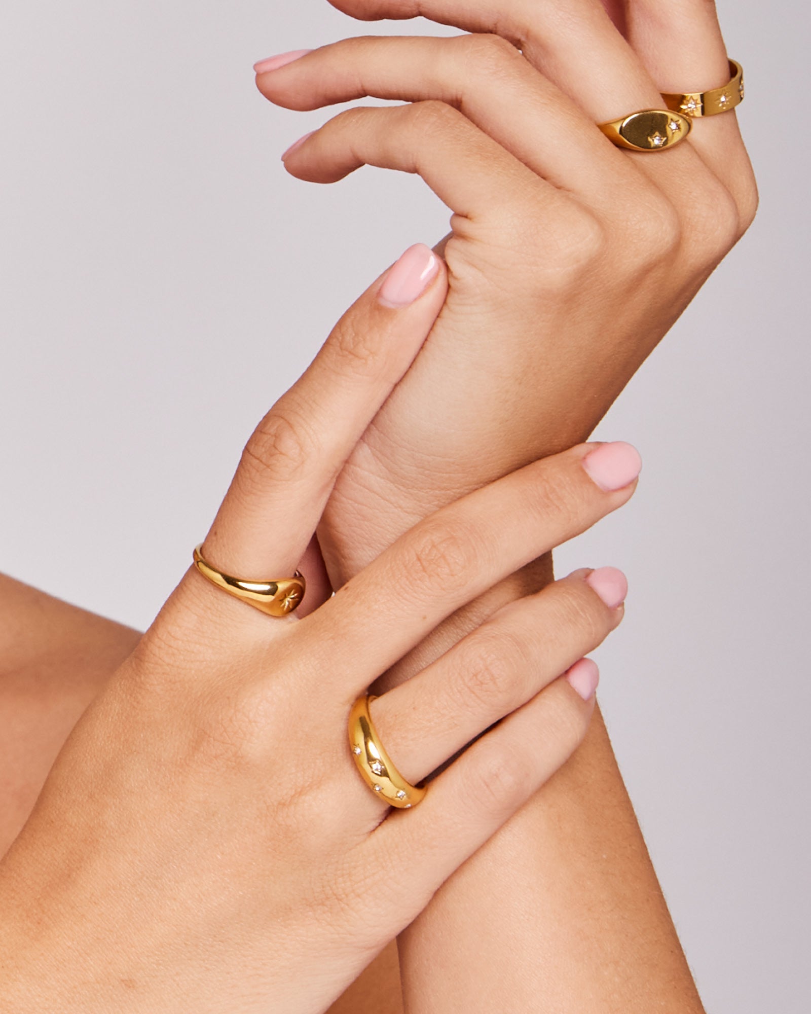 Stars Mini Signet Ring with Star | Zoe Olivia Jewellery Australia