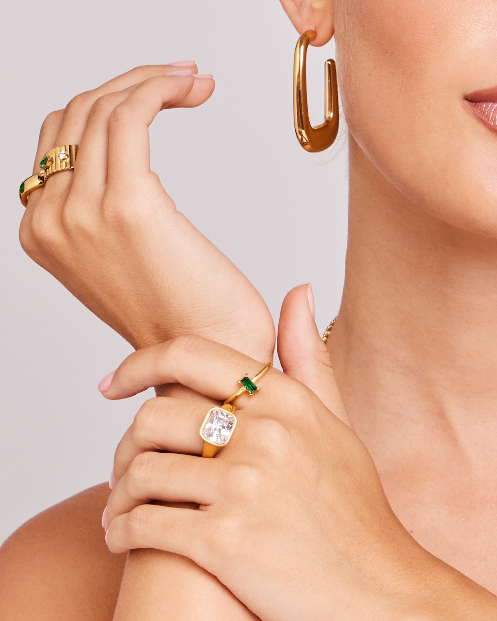 Aurora Solitaire Baguette Cubic Zirconia Ring | Zoe Olivia Jewellery Australia