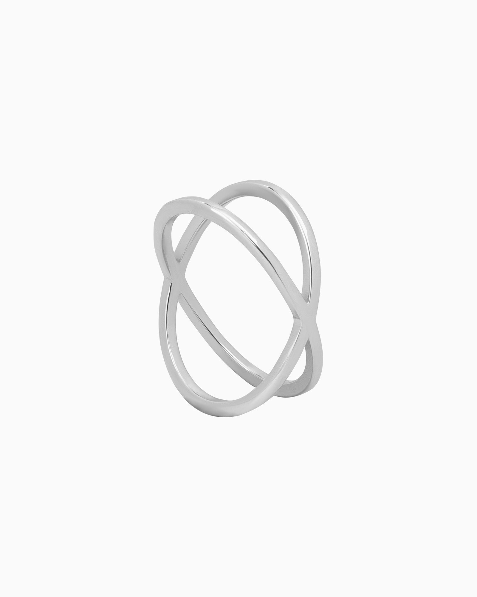 Essentials Crossover Double Band Ring