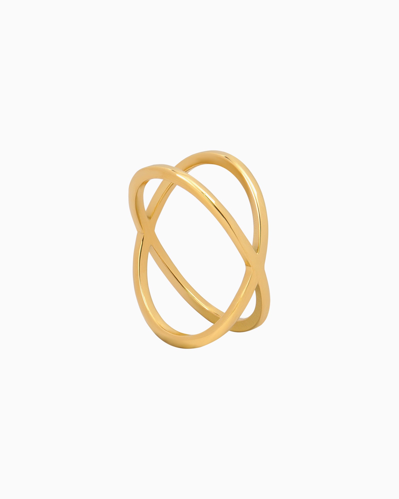 Essentials Crossover Double Band Ring
