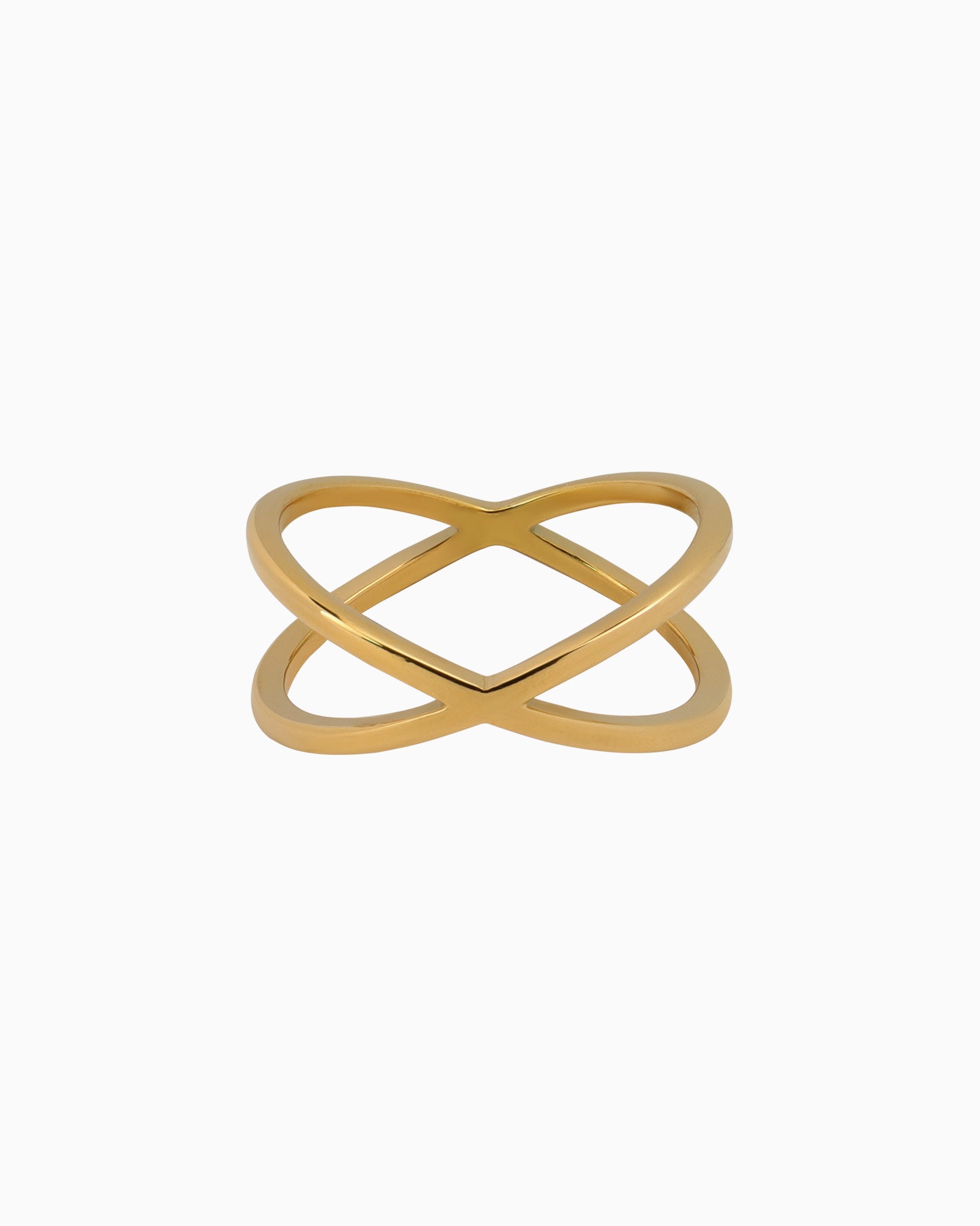 Essentials Crossover Double Band Ring
