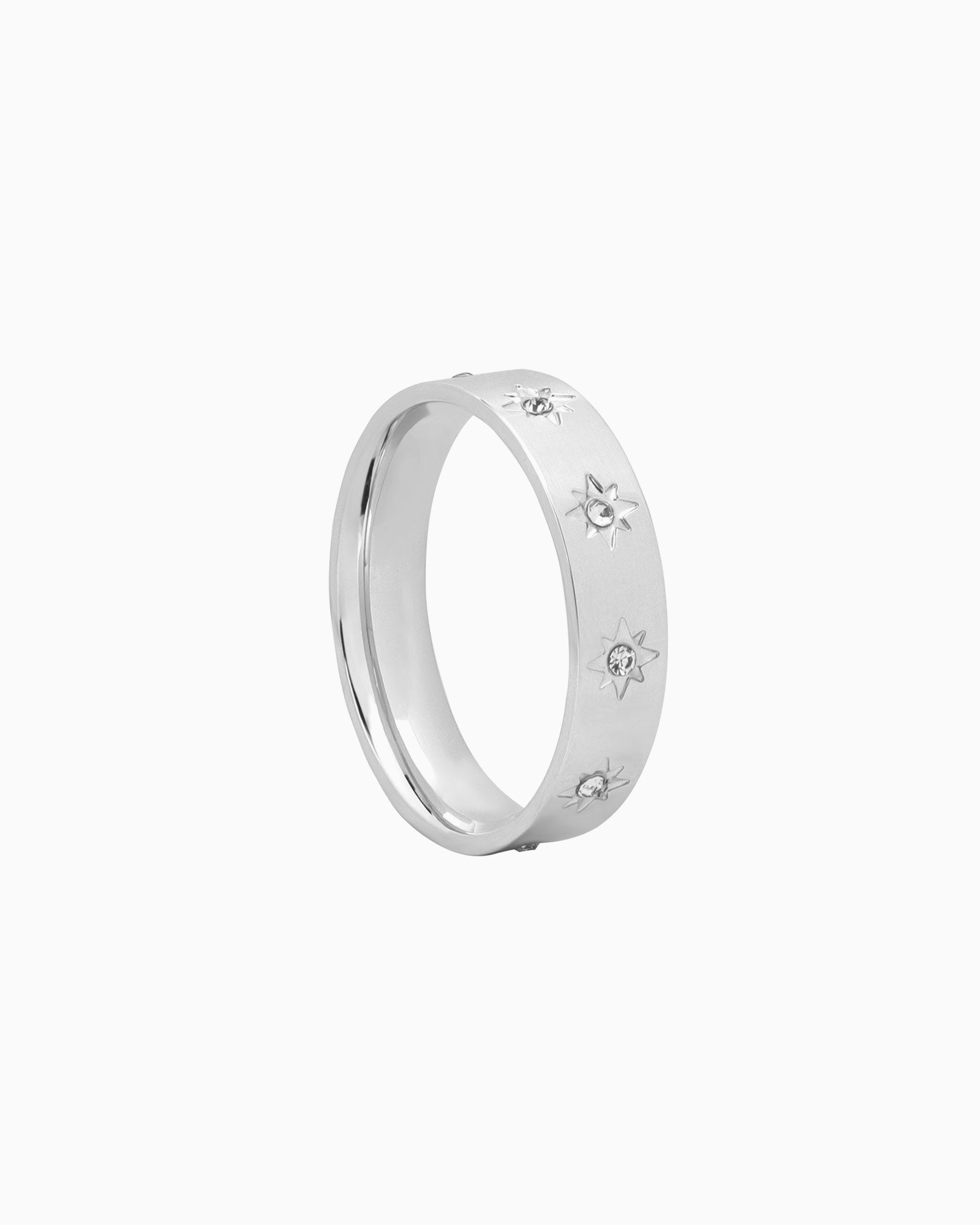 Stars Thick Cubic Zirconia Star Ring