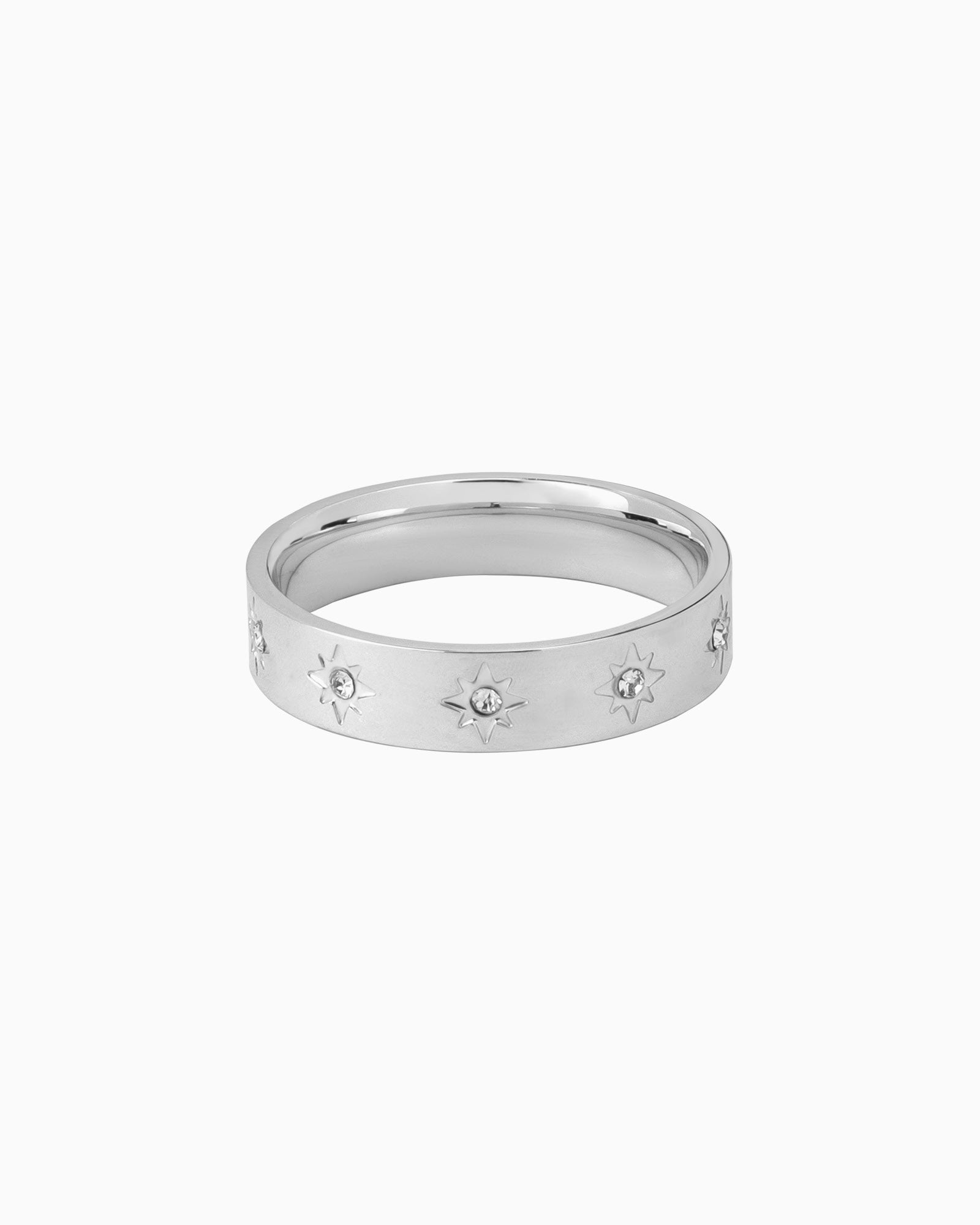 Stars Thick Cubic Zirconia Star Ring
