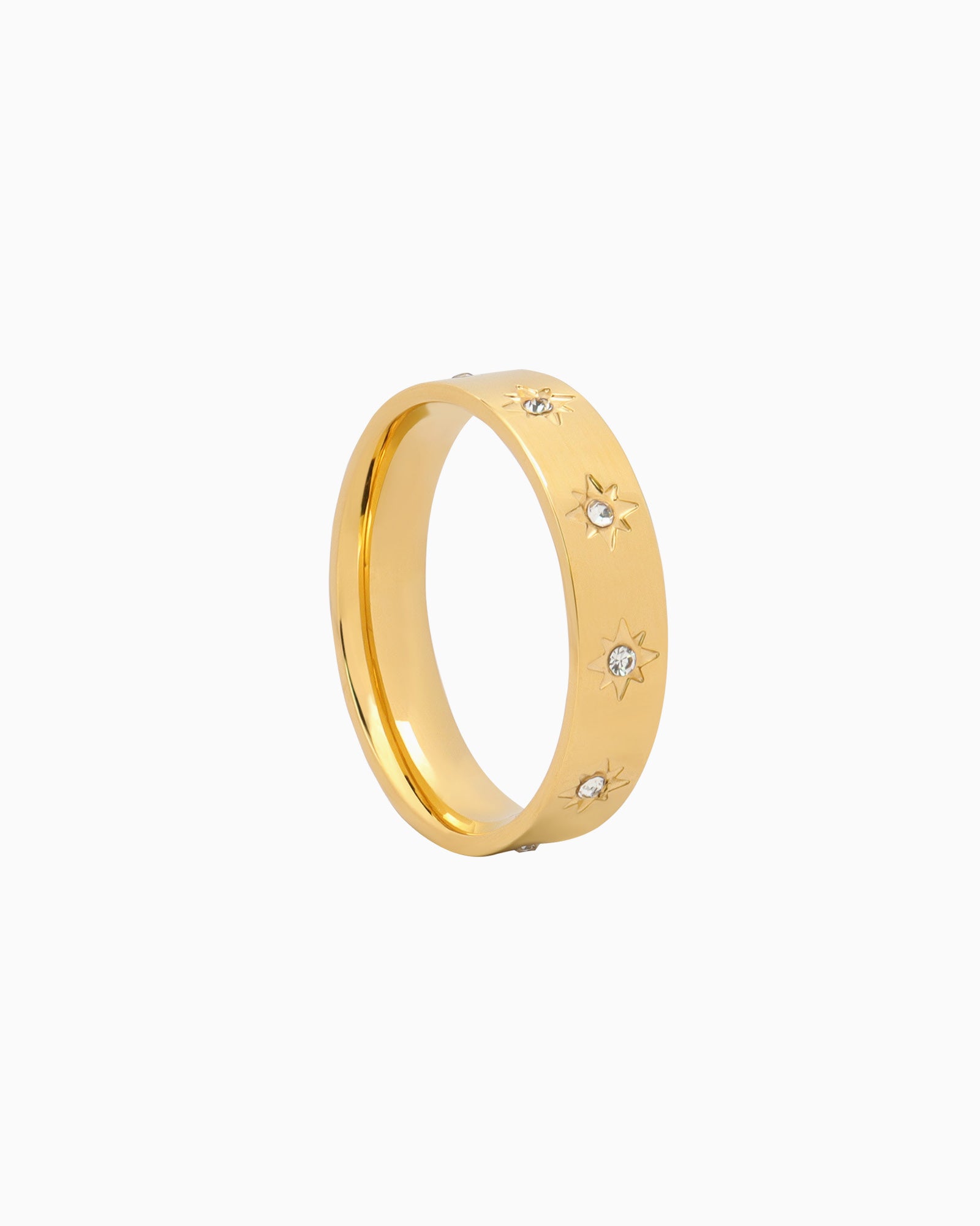 Stars Thick Cubic Zirconia Star Ring