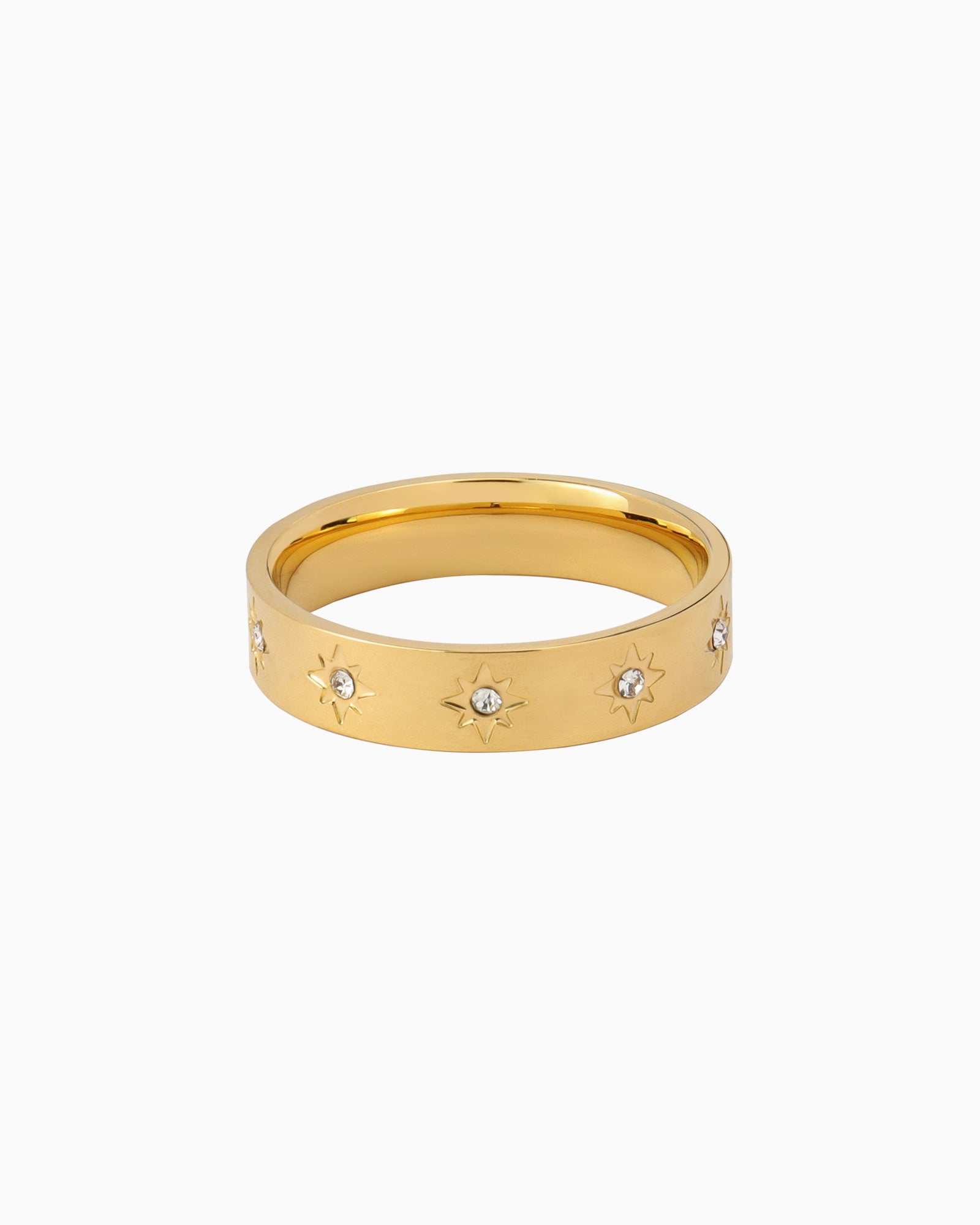 Stars Thick Cubic Zirconia Star Ring