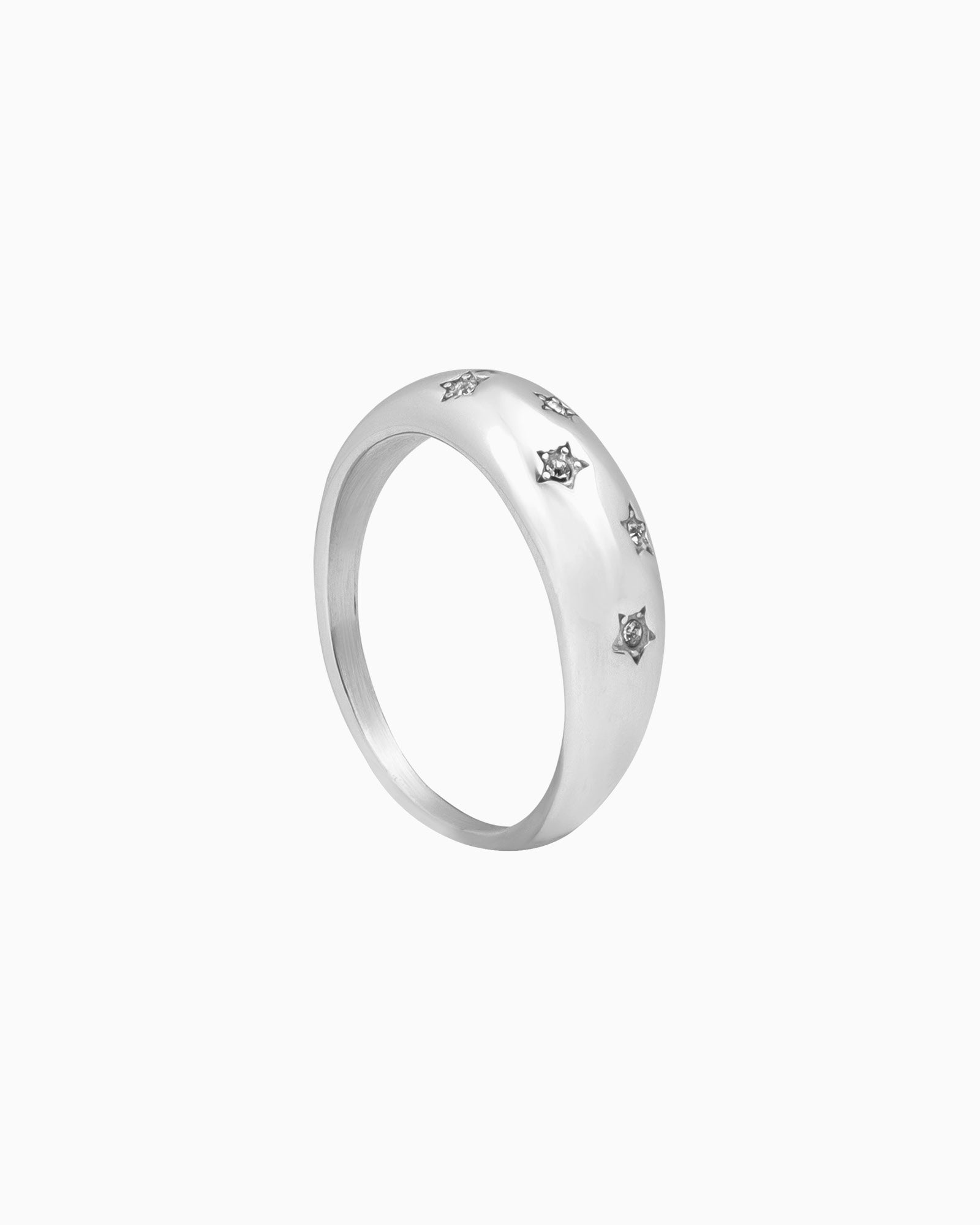 Stars Scattered Star Cubic Zirconia Ring