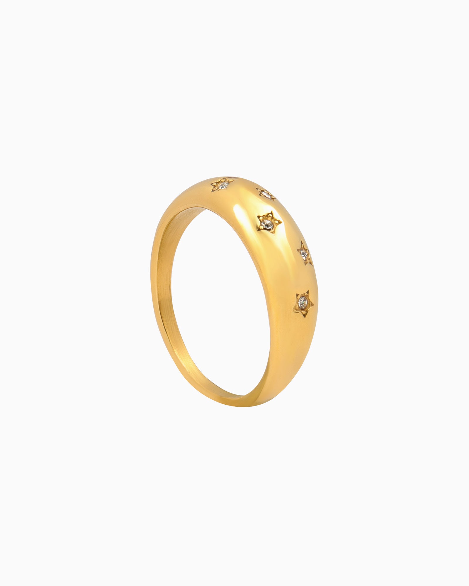 Stars Scattered Star Cubic Zirconia Ring