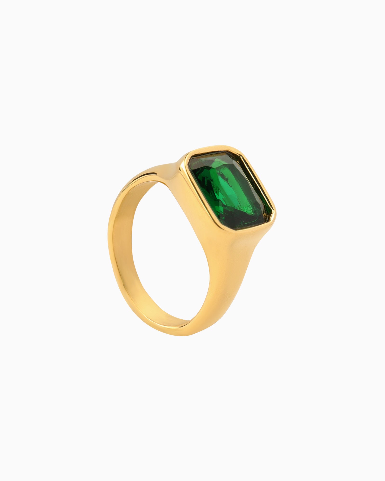 Aurora Square Cubic Zirconia Signet Ring