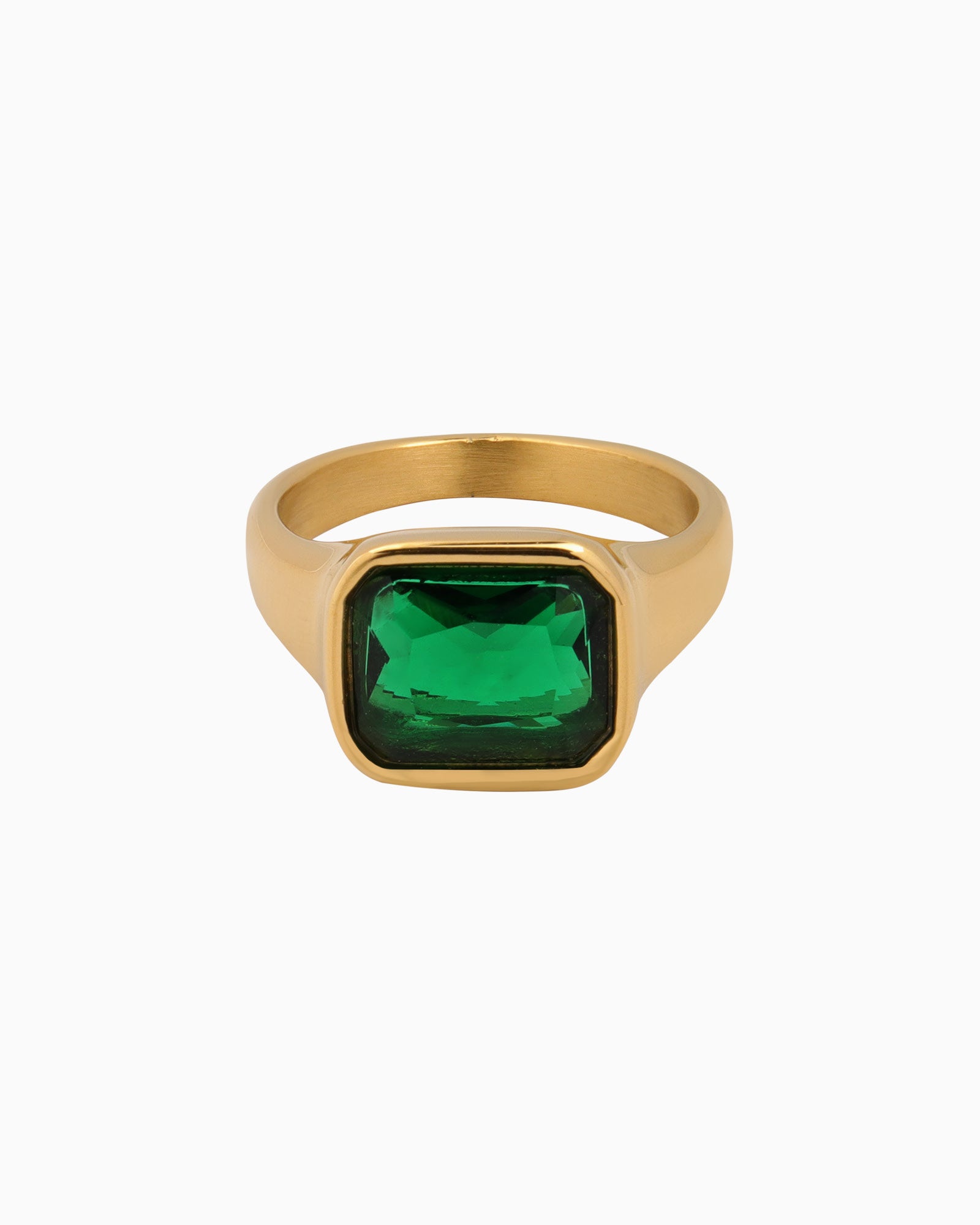 Aurora Square Cubic Zirconia Signet Ring