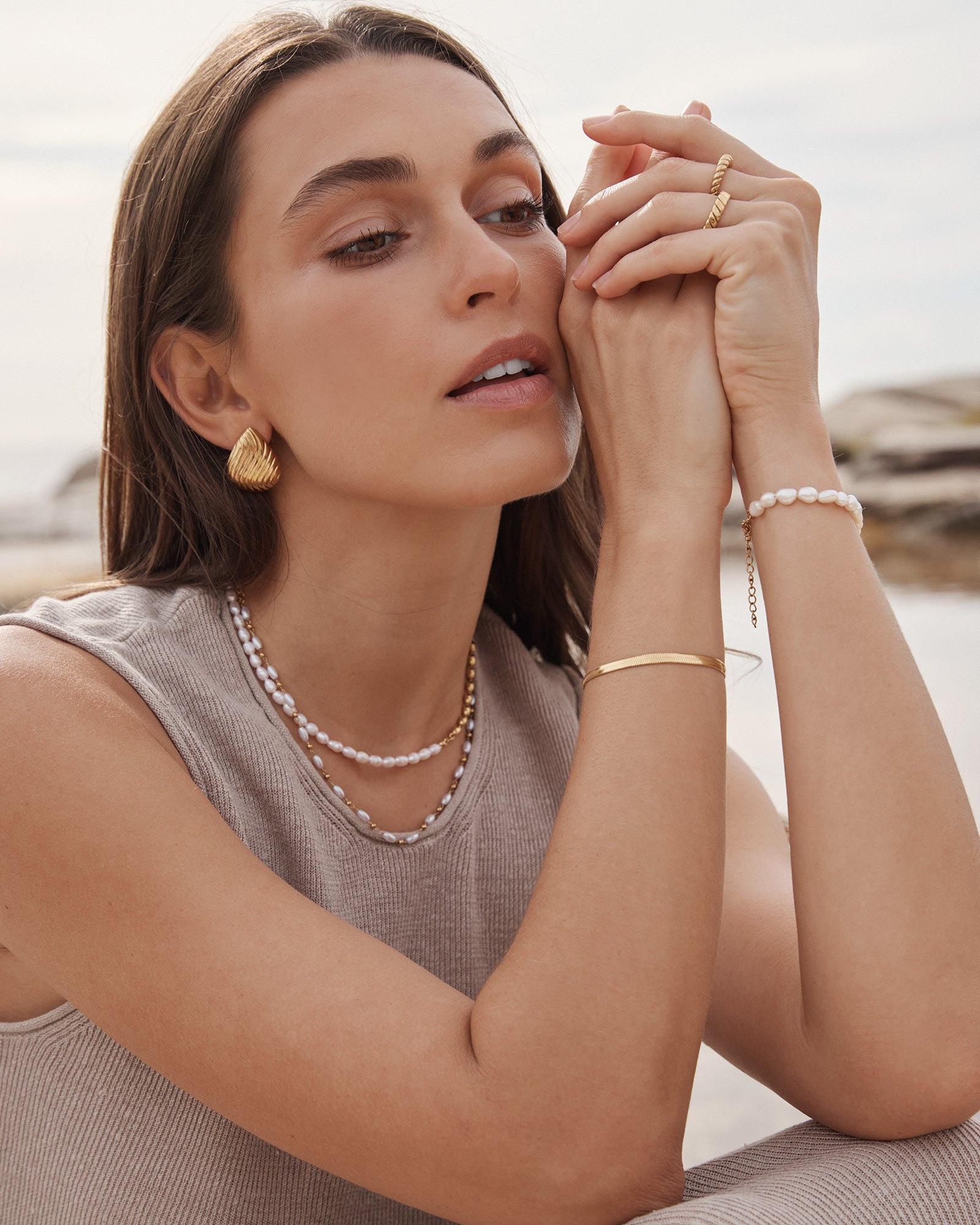 Opaline Pearl and Bead Necklace
